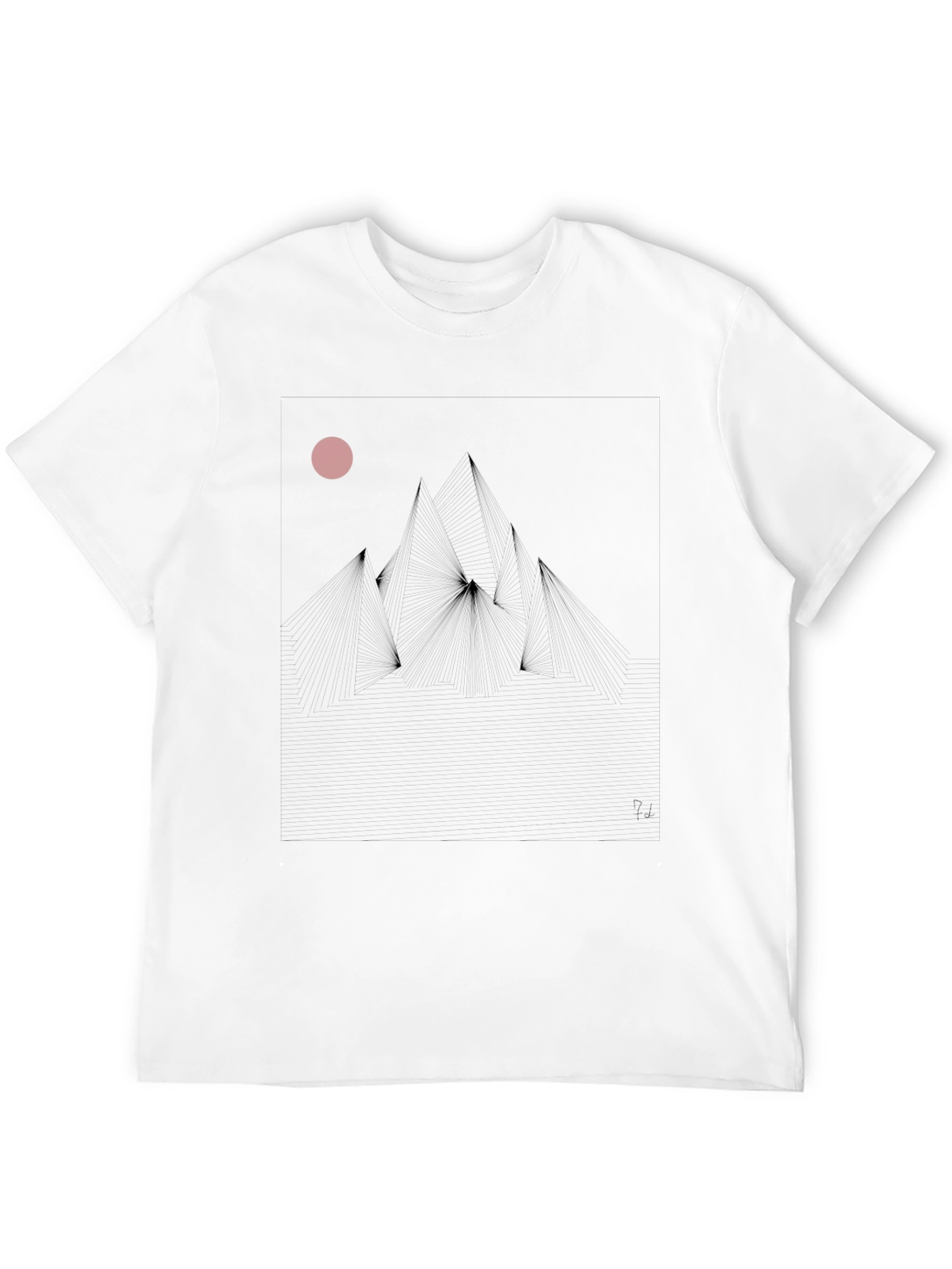 Abstract Mountain Sunset Graphic Tee