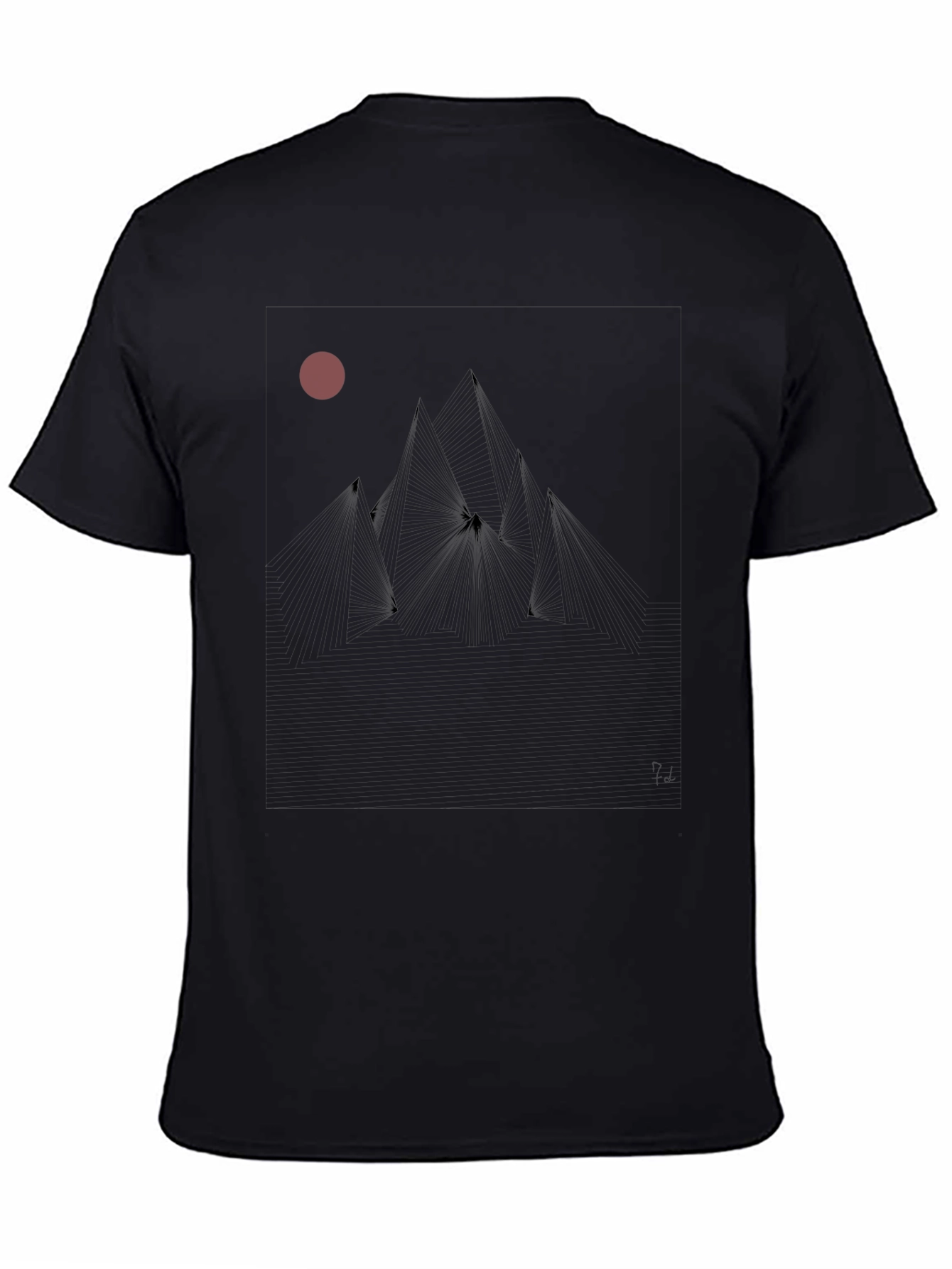 Abstract Mountain Sunset Graphic Tee