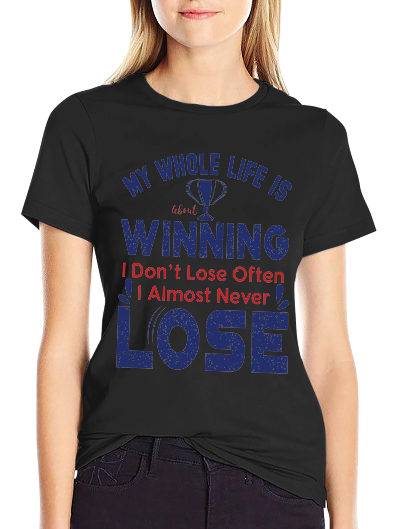 Winning T-Shirt: Never Lose Attitude Black Tee