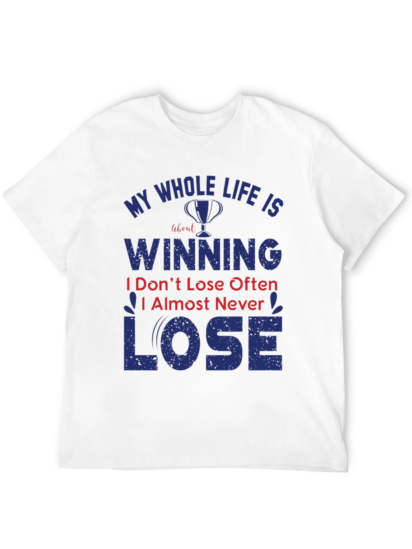Winning T-Shirt: Never Lose Attitude Black Tee