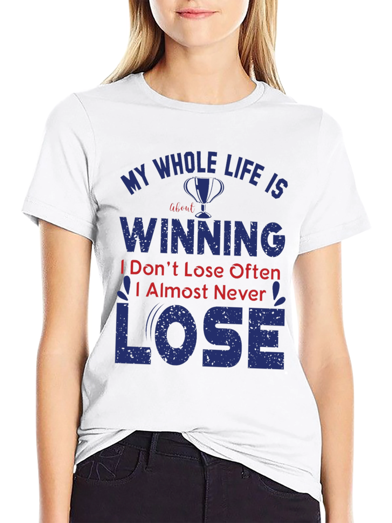 Winning T-Shirt: Never Lose Attitude Black Tee