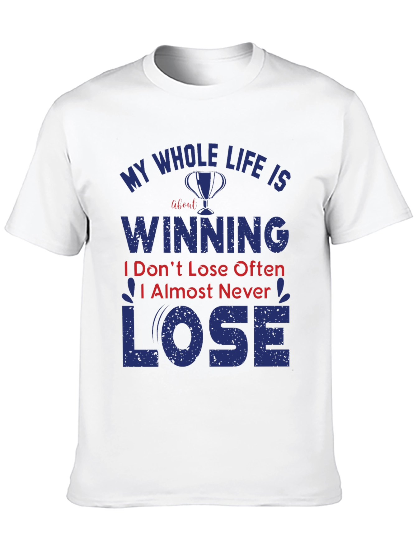 Winning T-Shirt: Never Lose Attitude Black Tee