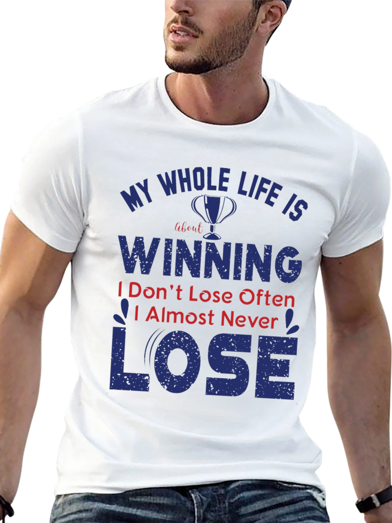 Winning T-Shirt: Never Lose Attitude Black Tee