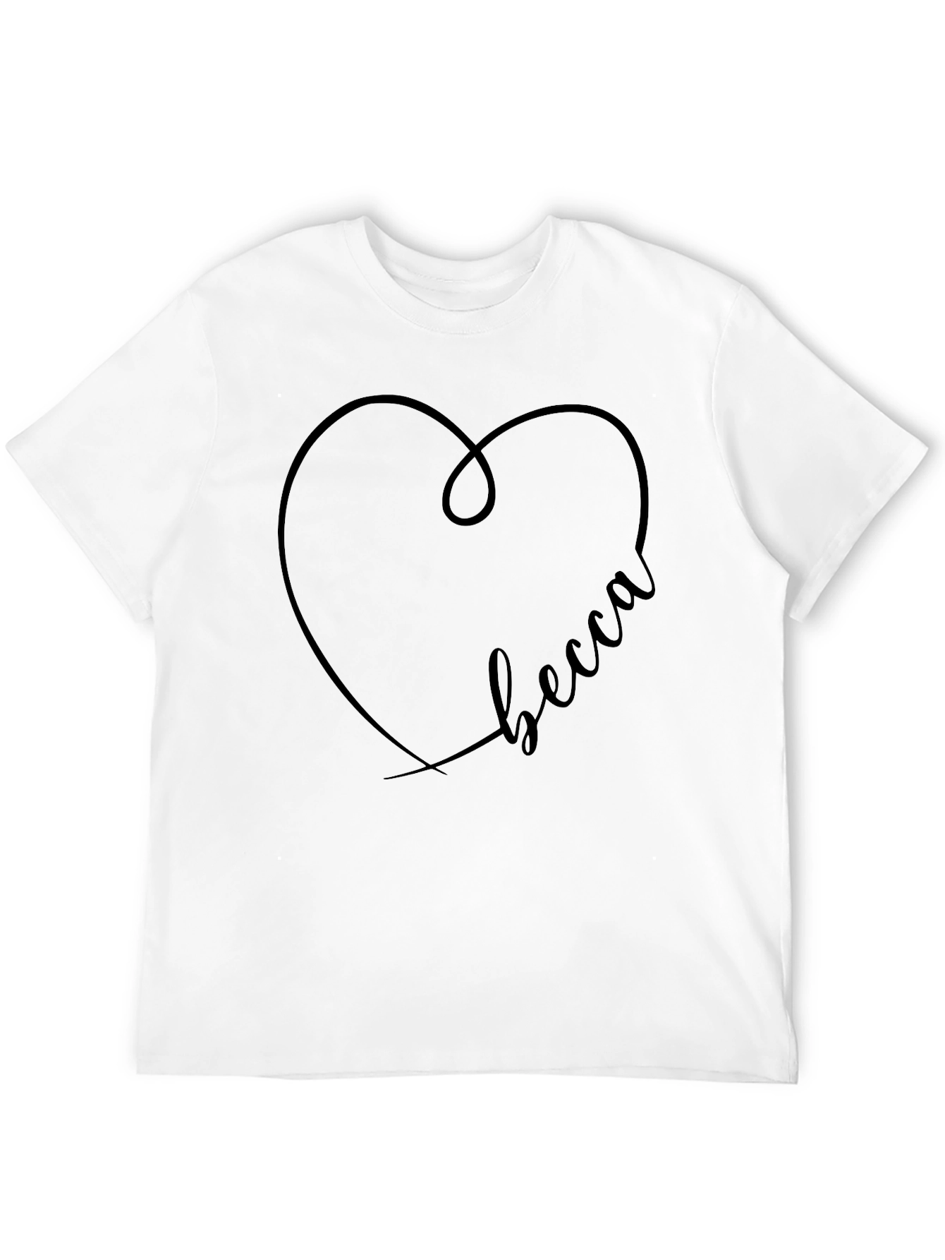 Heart Becca Graphic Tee - Stylish Black T-Shirt