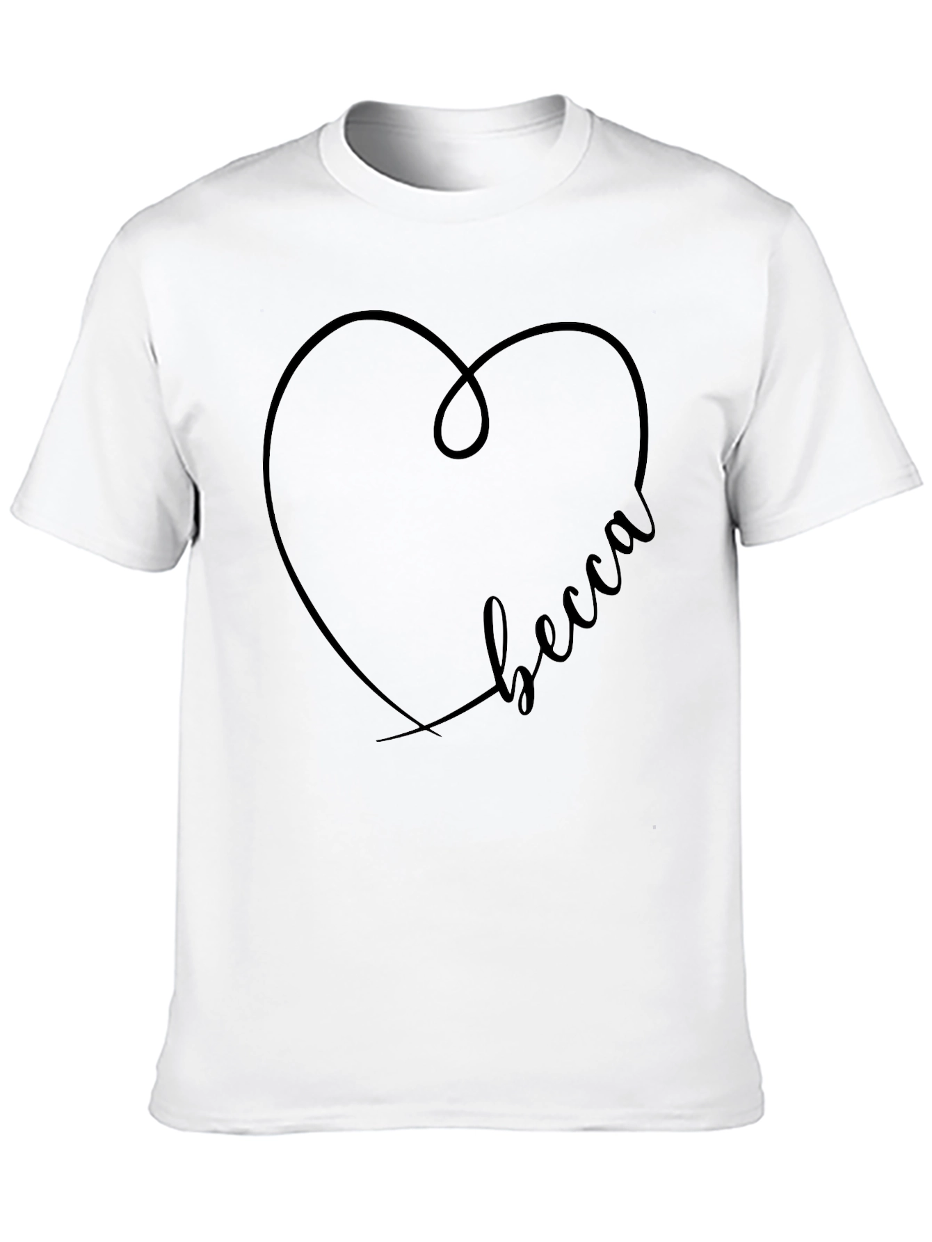 Heart Becca Graphic Tee - Stylish Black T-Shirt