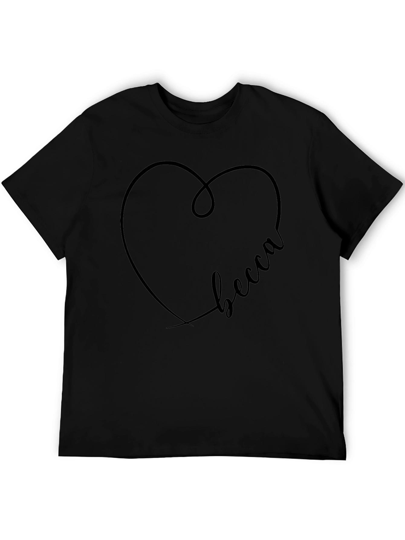 Heart Becca Graphic Tee - Stylish Black T-Shirt