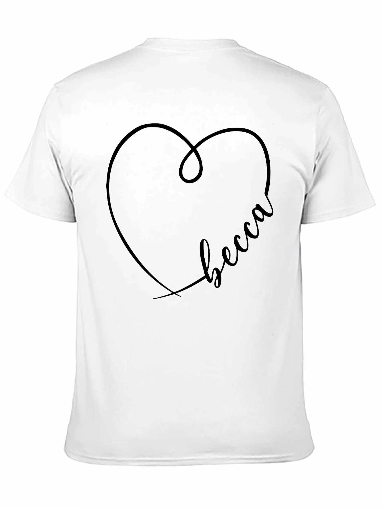 Heart Becca Graphic Tee - Stylish Black T-Shirt