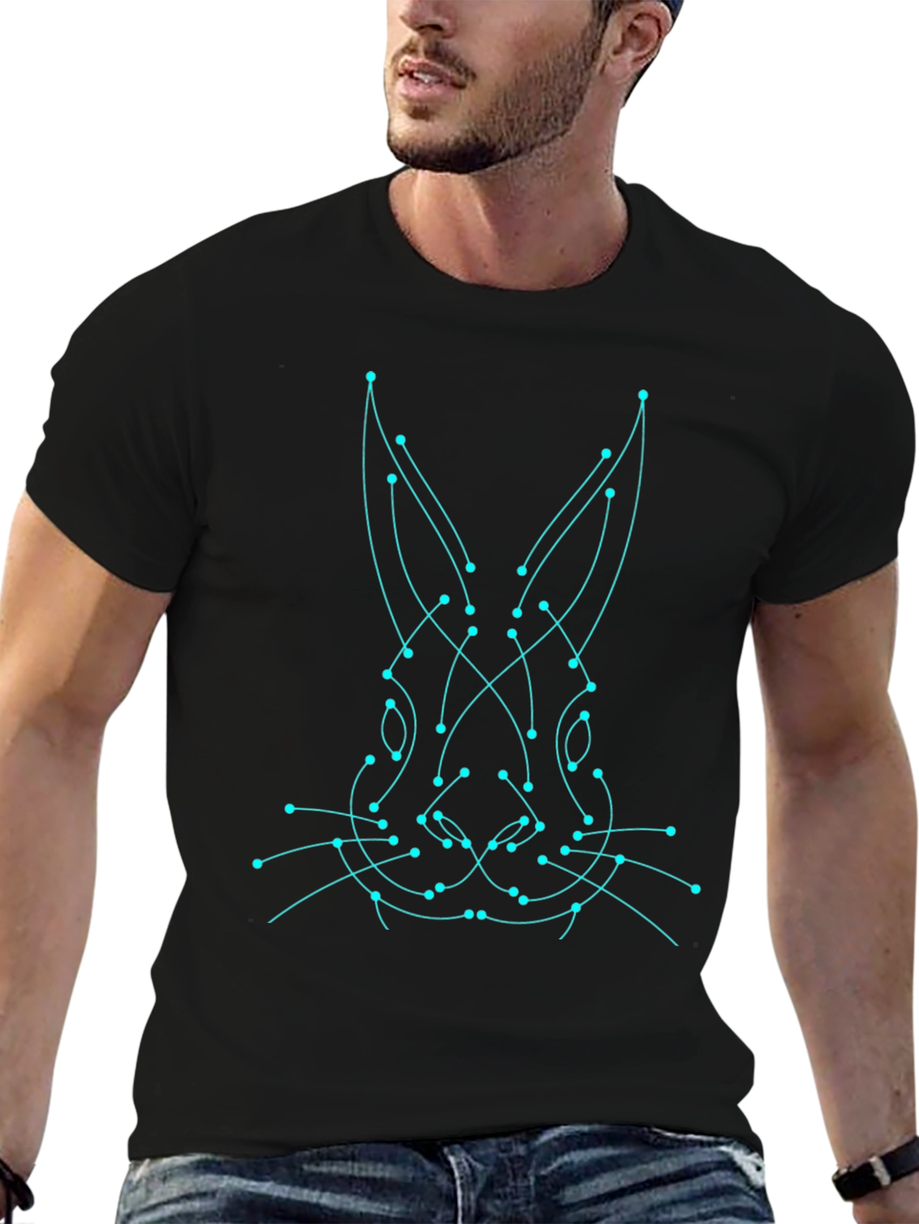 Tech Rabbit Tee - Circuit Bunny Black T-Shirt