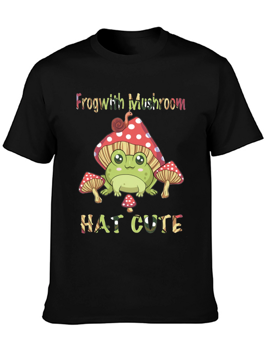 Frog with Mushroom Hat Graphic Tee