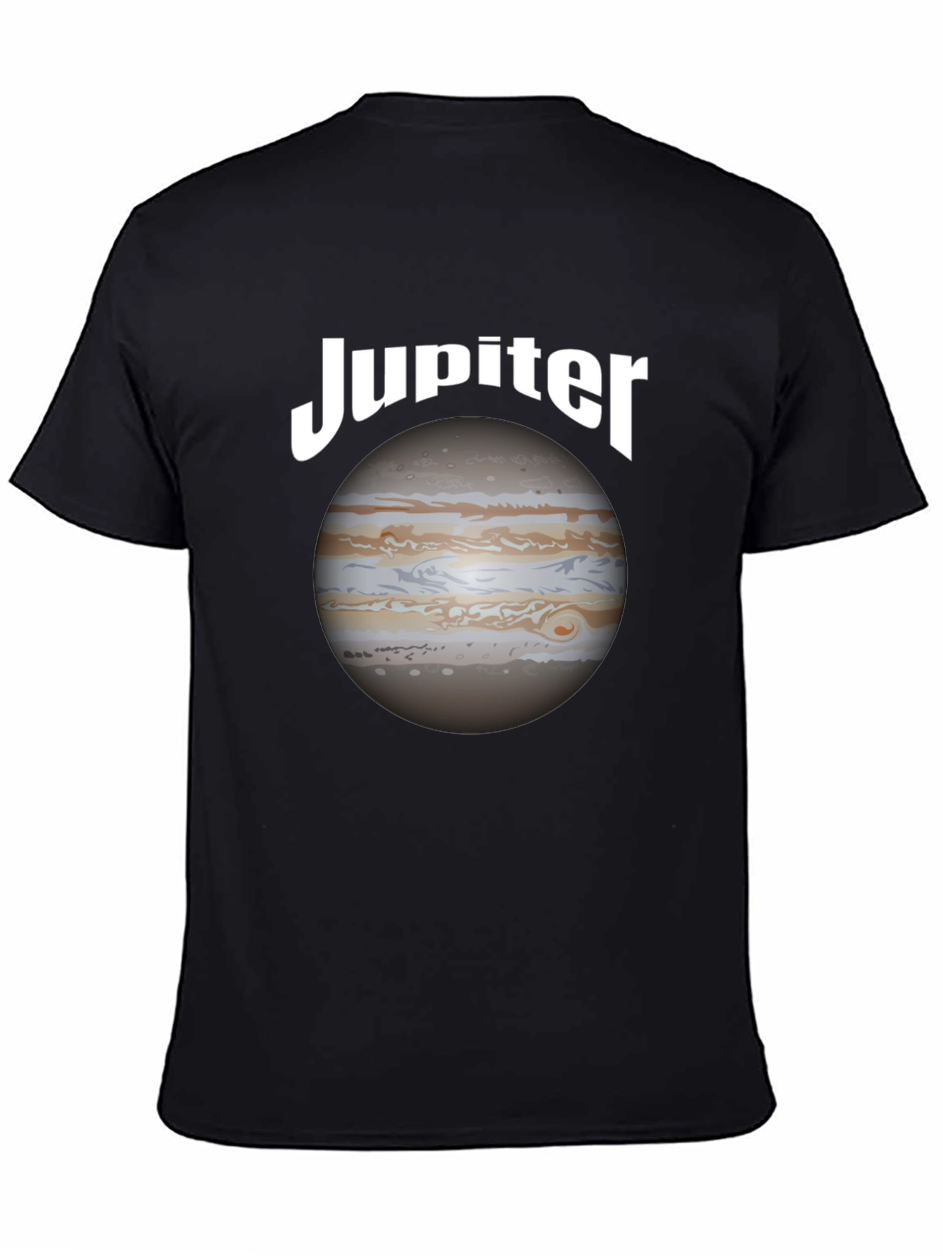 Jupiter Planet Graphic Black T-Shirt