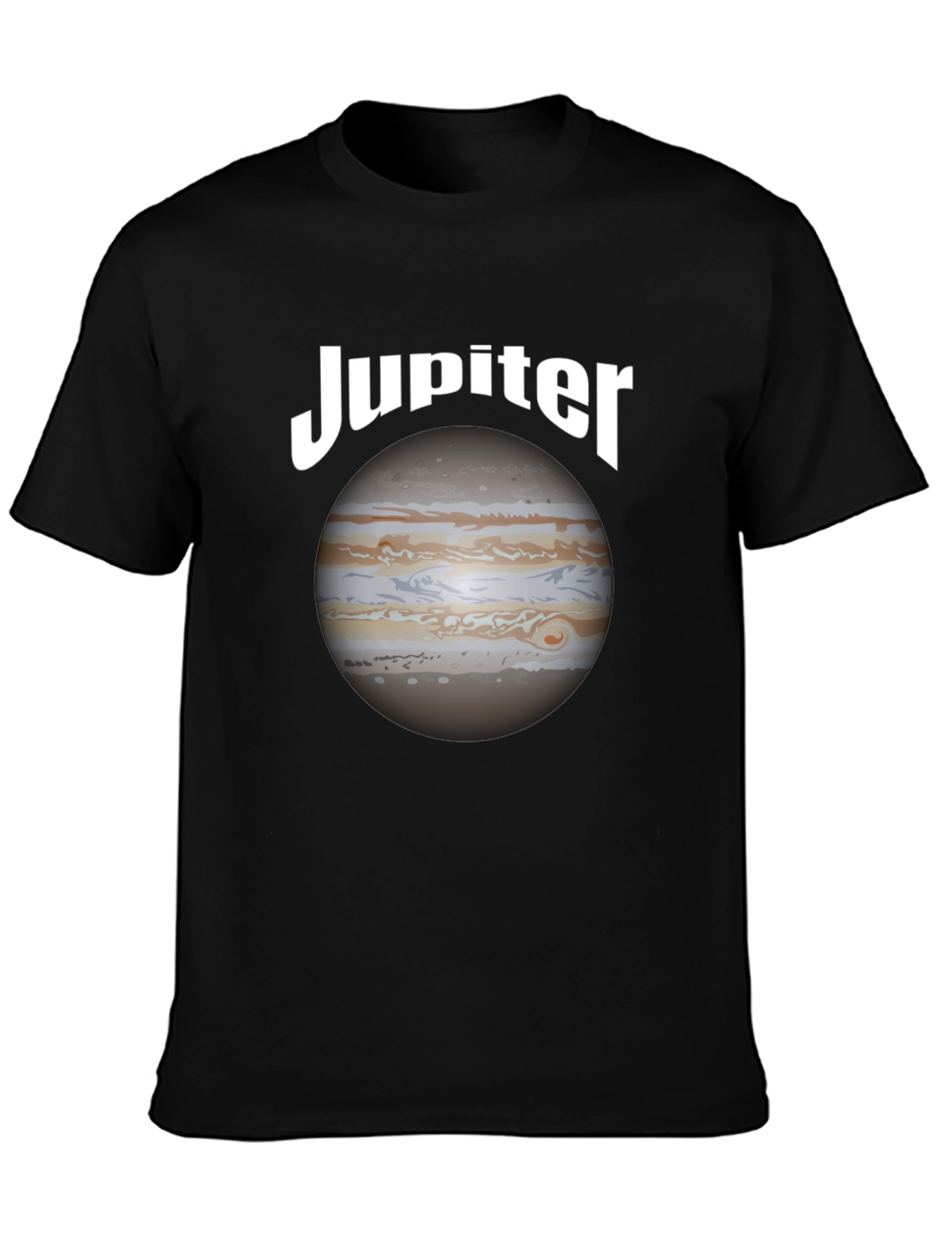 Jupiter Planet Graphic Black T-Shirt