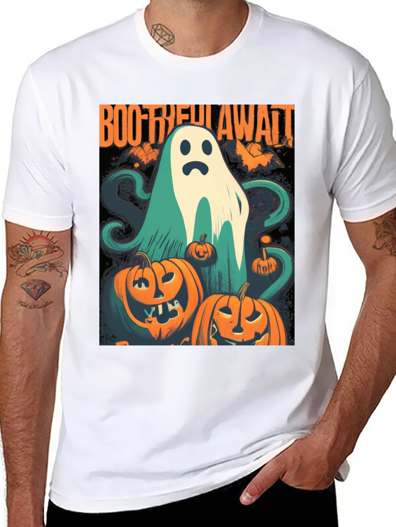Boo-tiful Awaits Halloween Graphic Tee