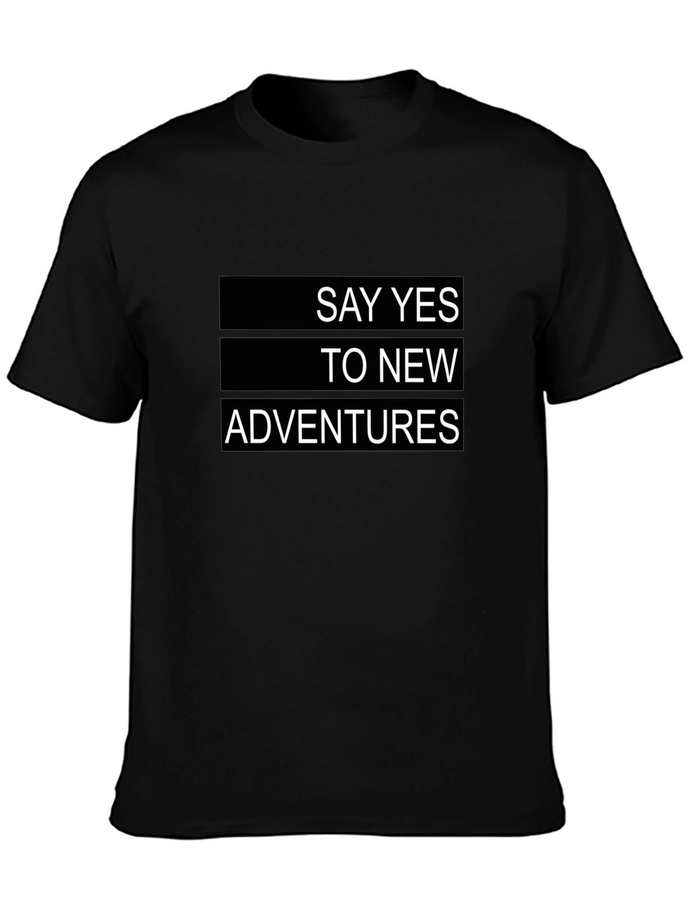 Say Yes To New Adventures Black Graphic Tee