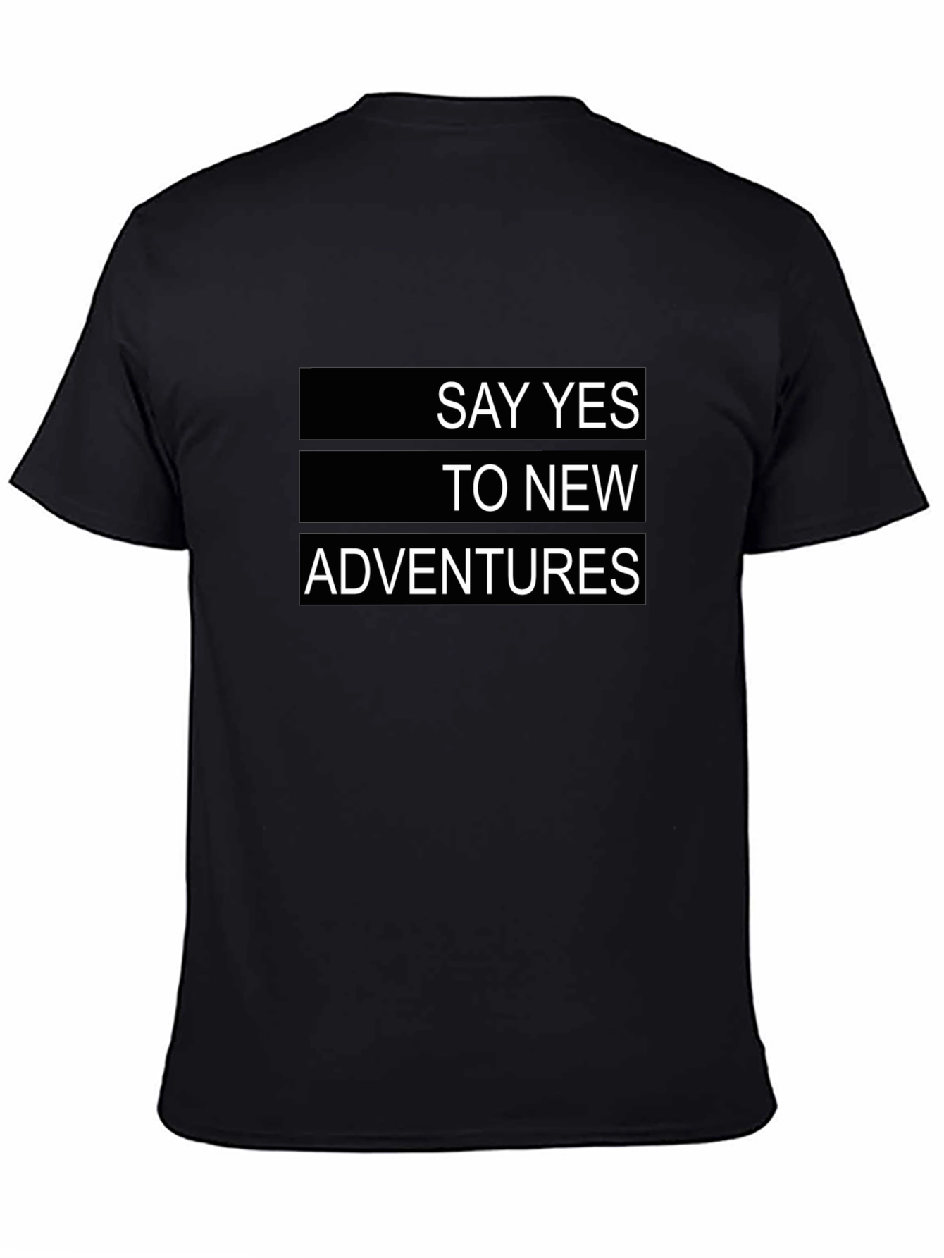 Say Yes To New Adventures Black Graphic Tee
