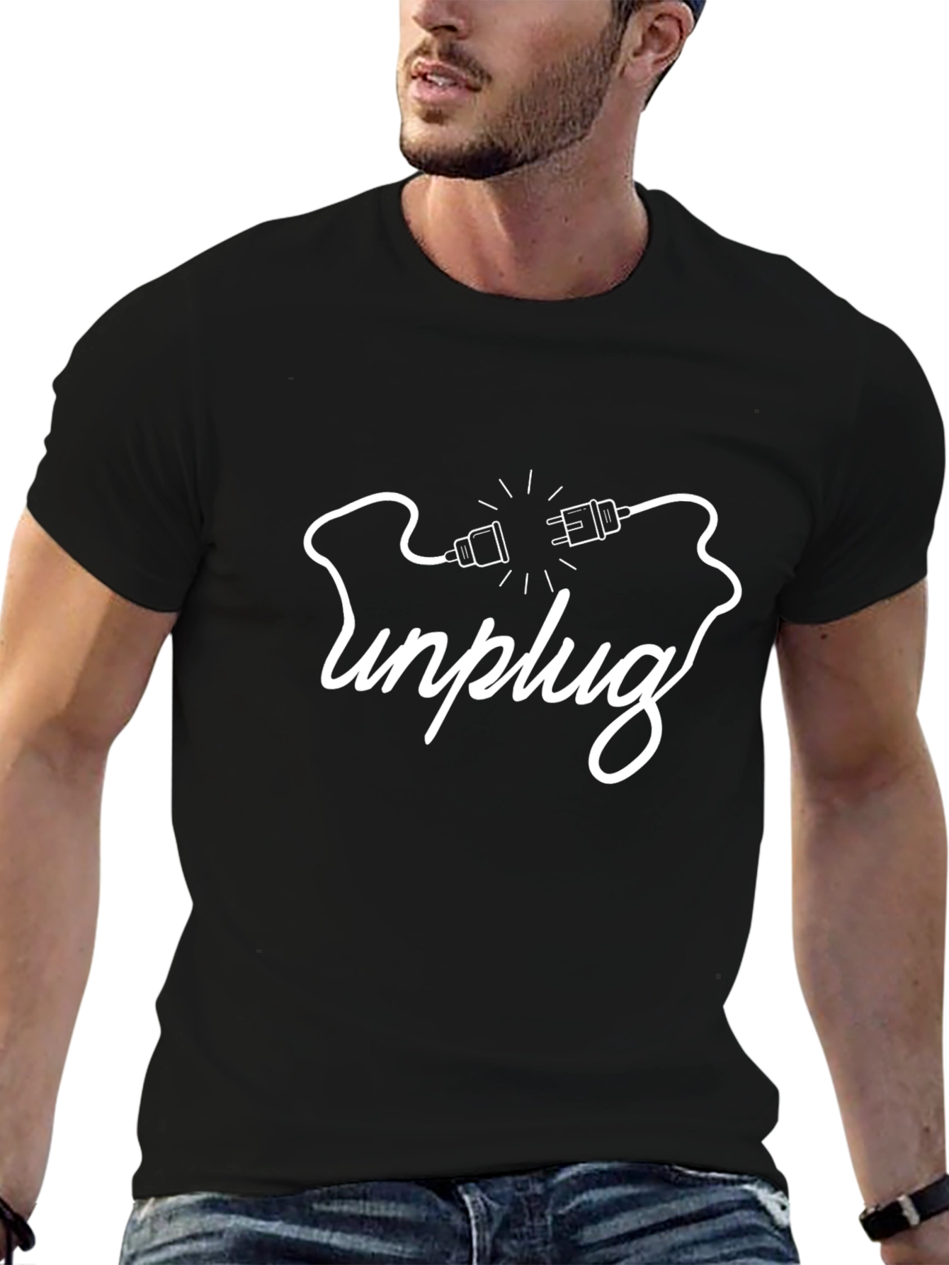 Unplug T-Shirt - Graphic Tee - Relax and Recharge