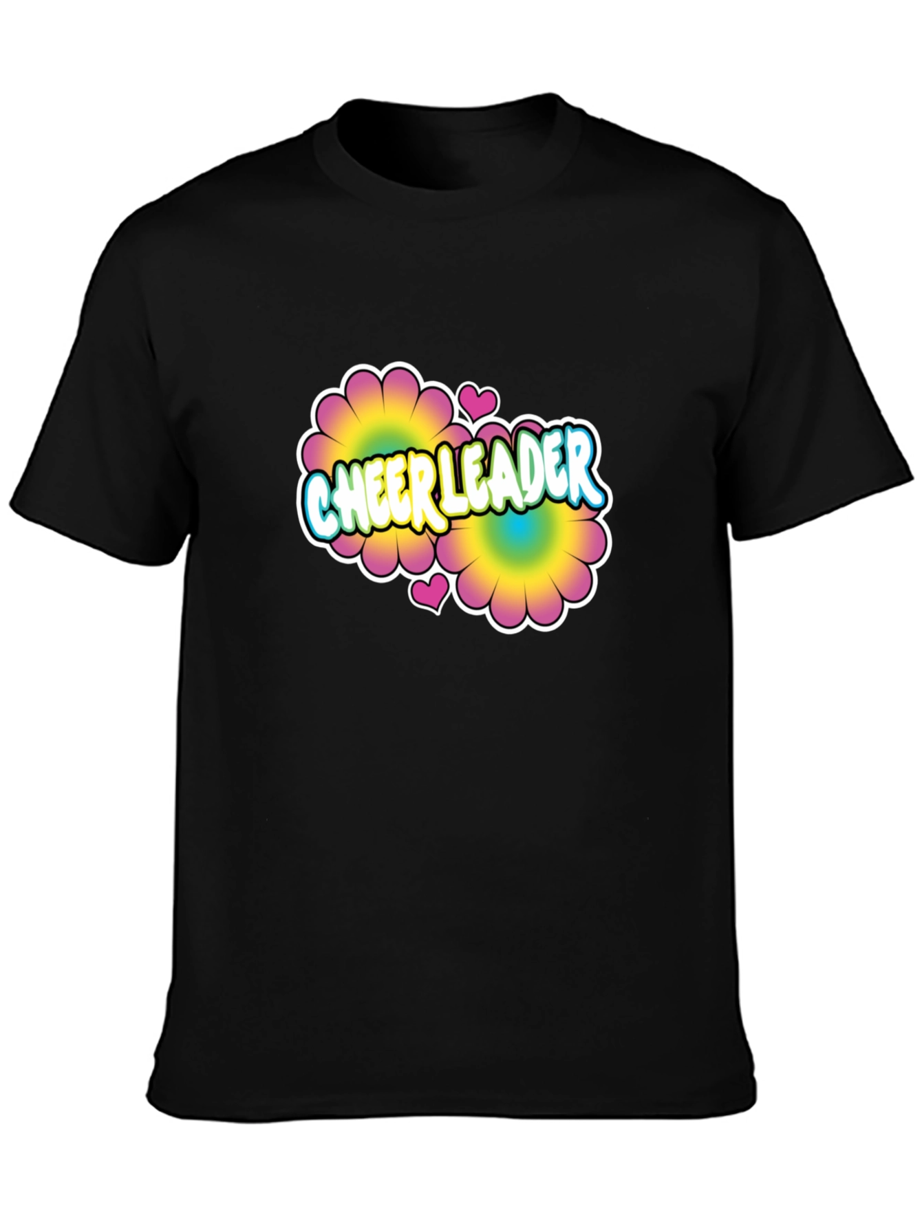 Cheerleader Flower Power Graphic T-Shirt