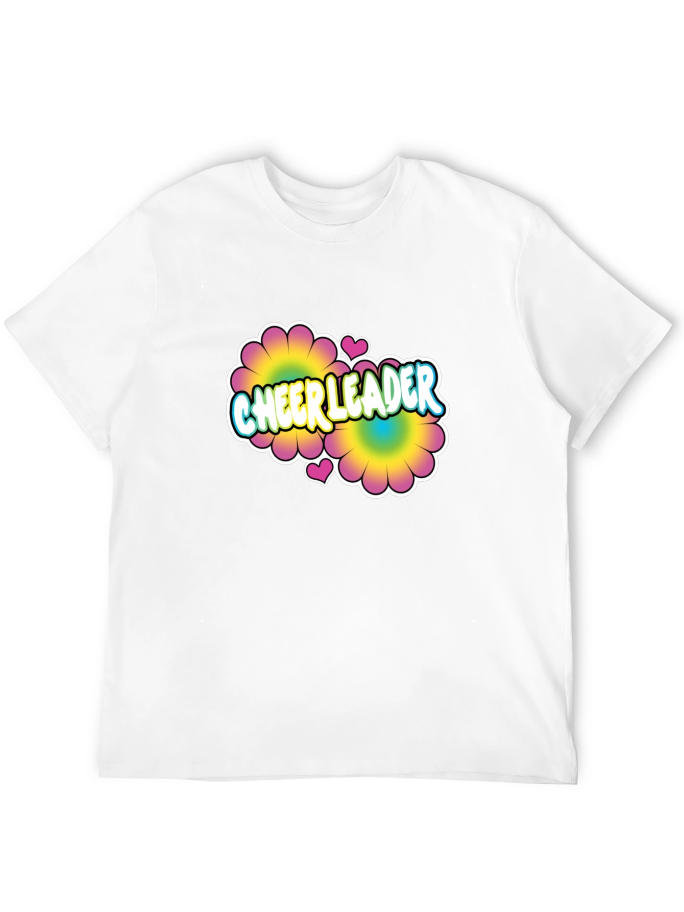 Cheerleader Flower Power Graphic T-Shirt