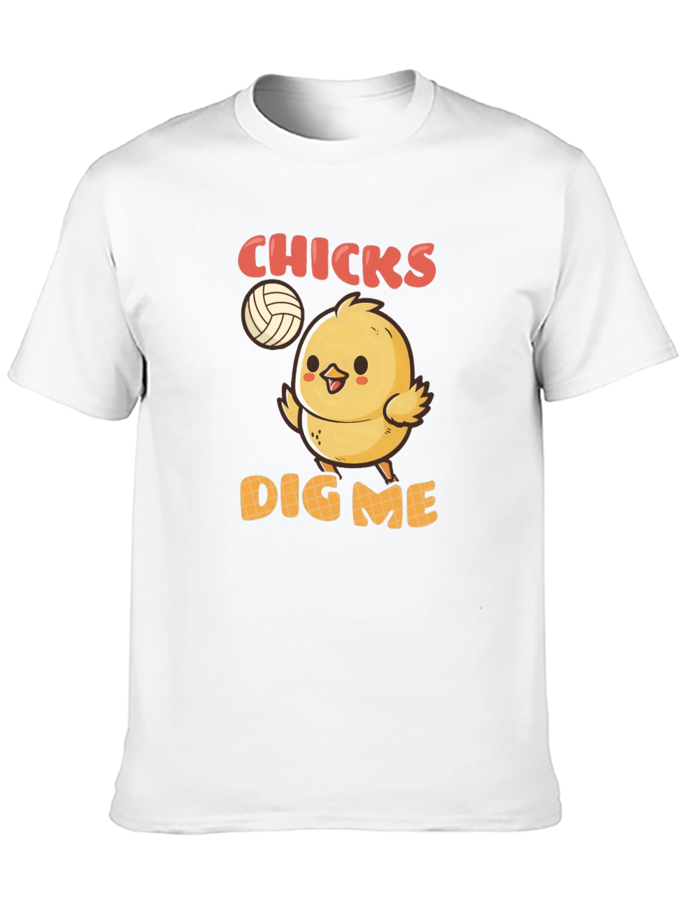 Chicks Dig Me T-Shirt - Volleyball Chick Graphic Tee