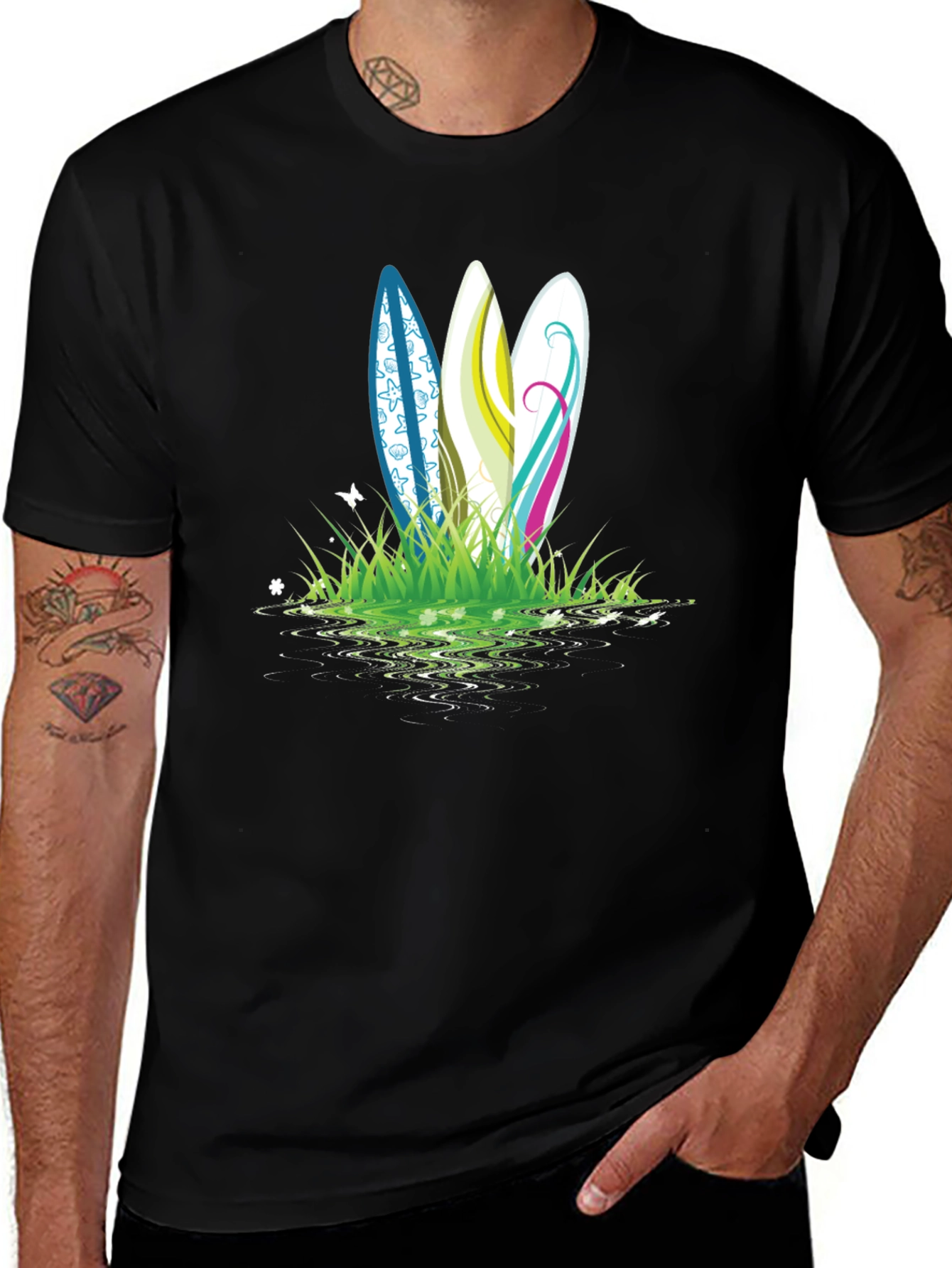 Surfboard Graphic Tee - Beach Ready Style