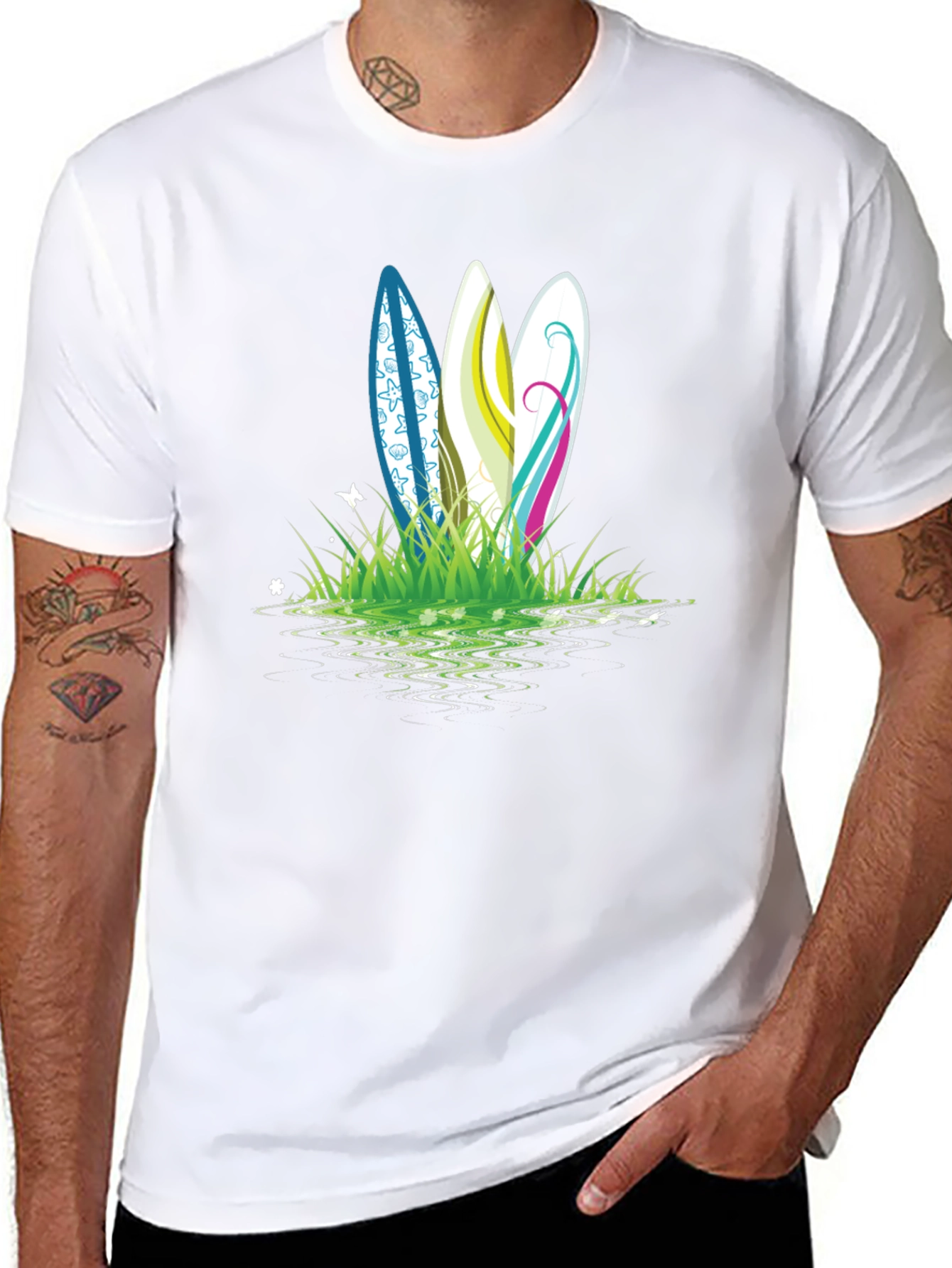 Surfboard Graphic Tee - Beach Ready Style