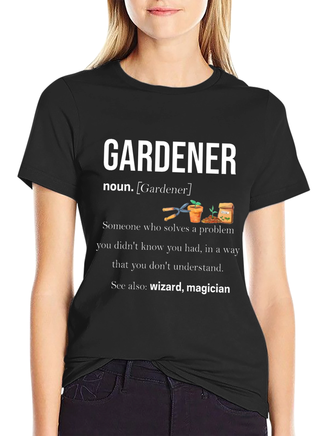 Gardener Definition T-Shirt - Wizard Magician Tee