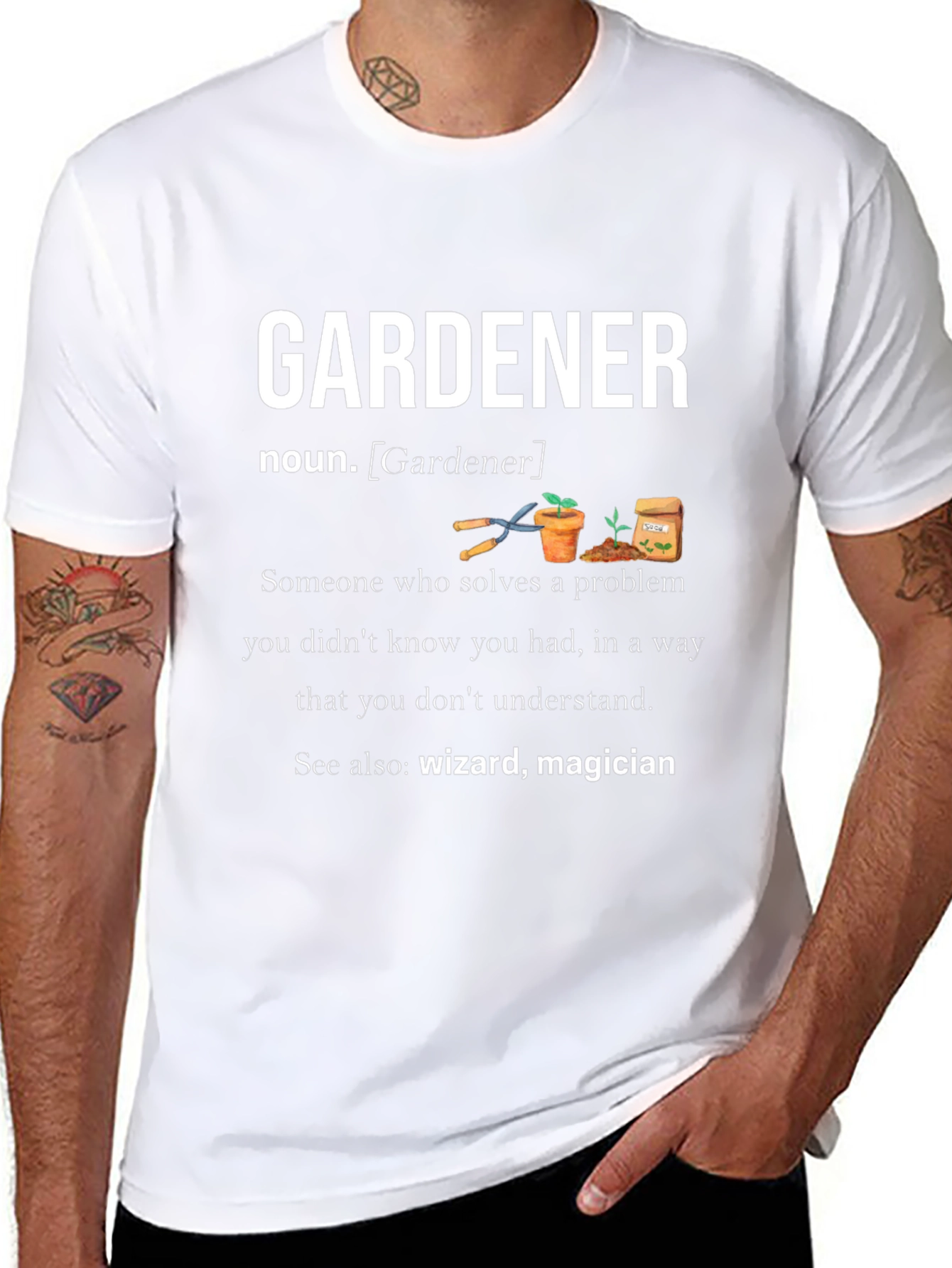 Gardener Definition T-Shirt - Wizard Magician Tee