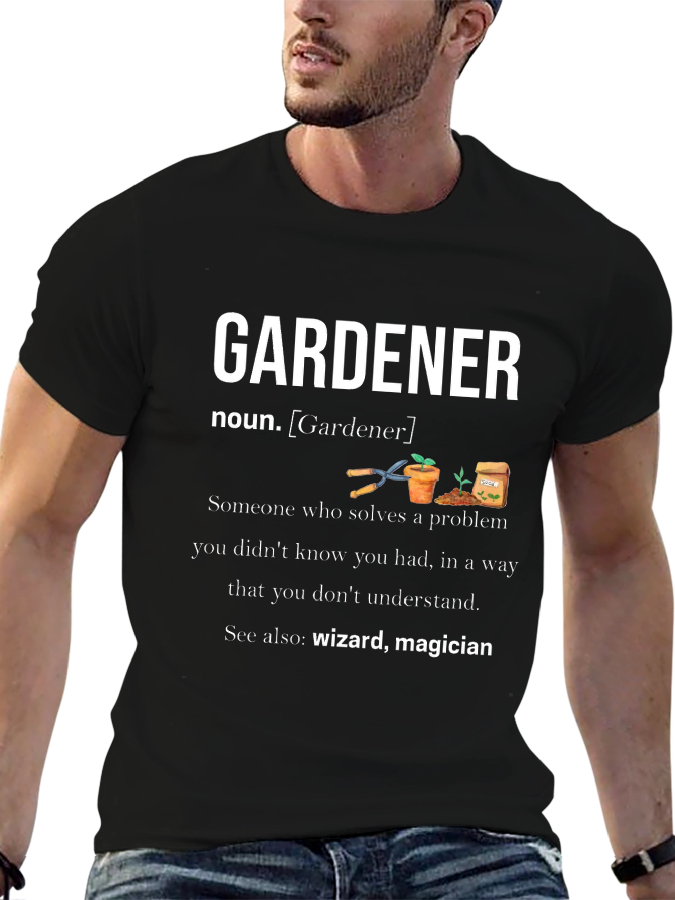 Gardener Definition T-Shirt - Wizard Magician Tee