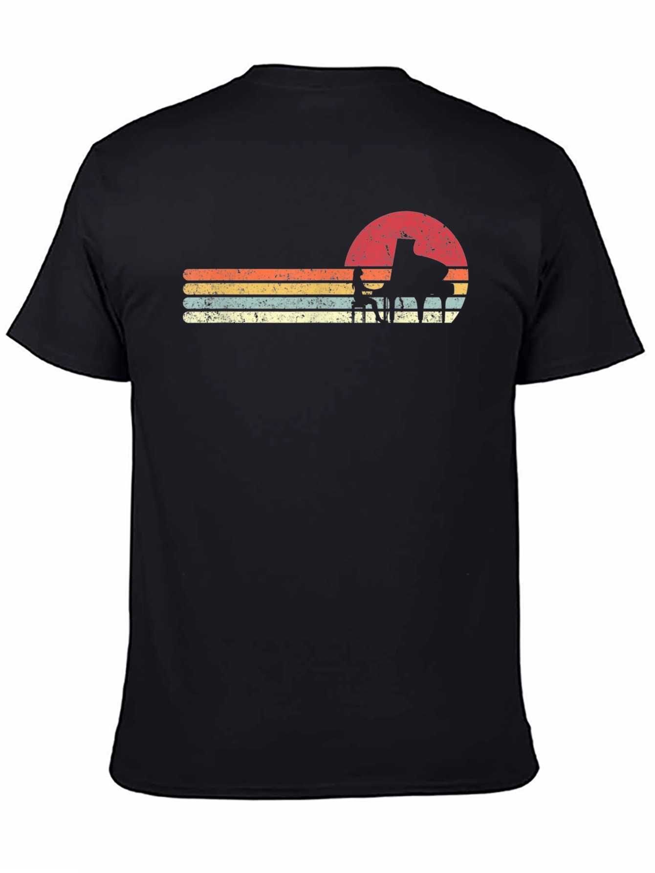 Retro Piano Sunset T-Shirt - Musicians Style
