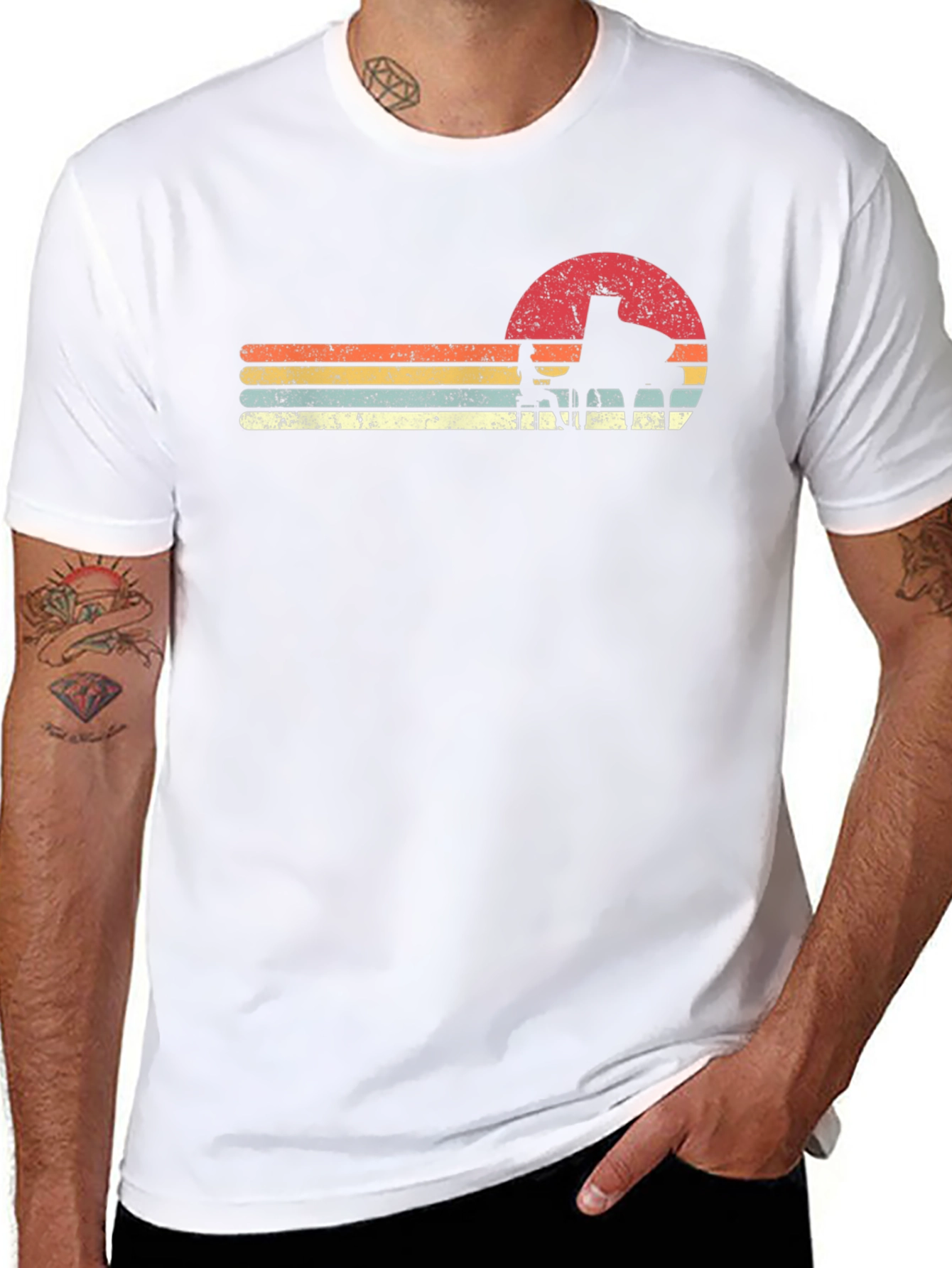 Retro Piano Sunset T-Shirt - Musicians Style
