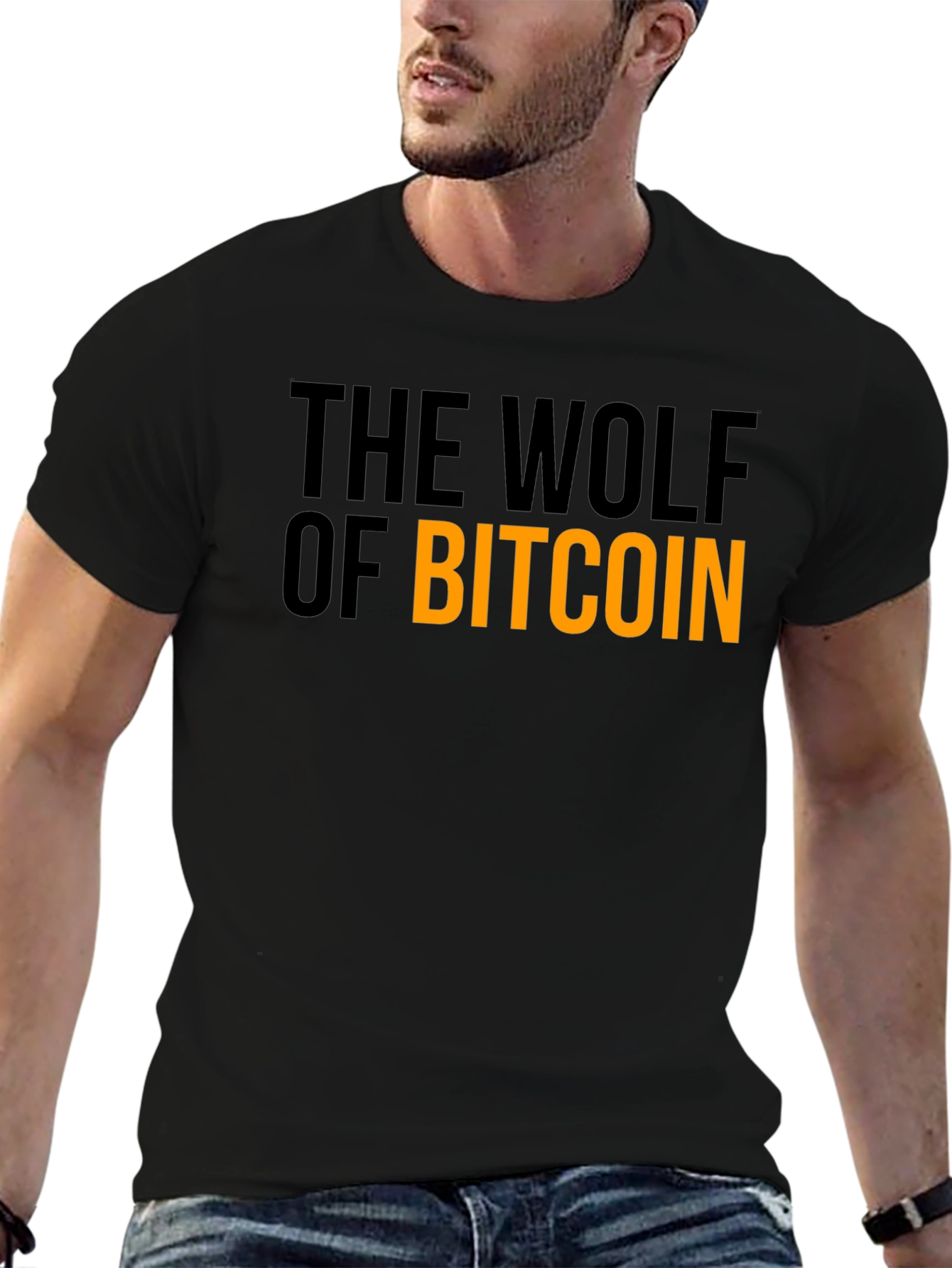 The Wolf of Bitcoin Black T-Shirt