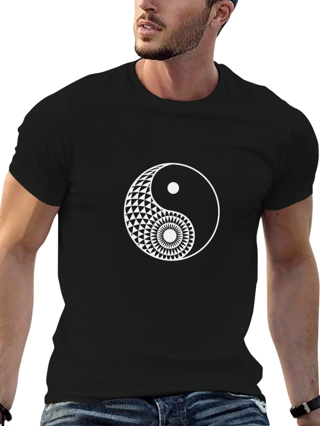 Yin Yang Graphic Tee - Black