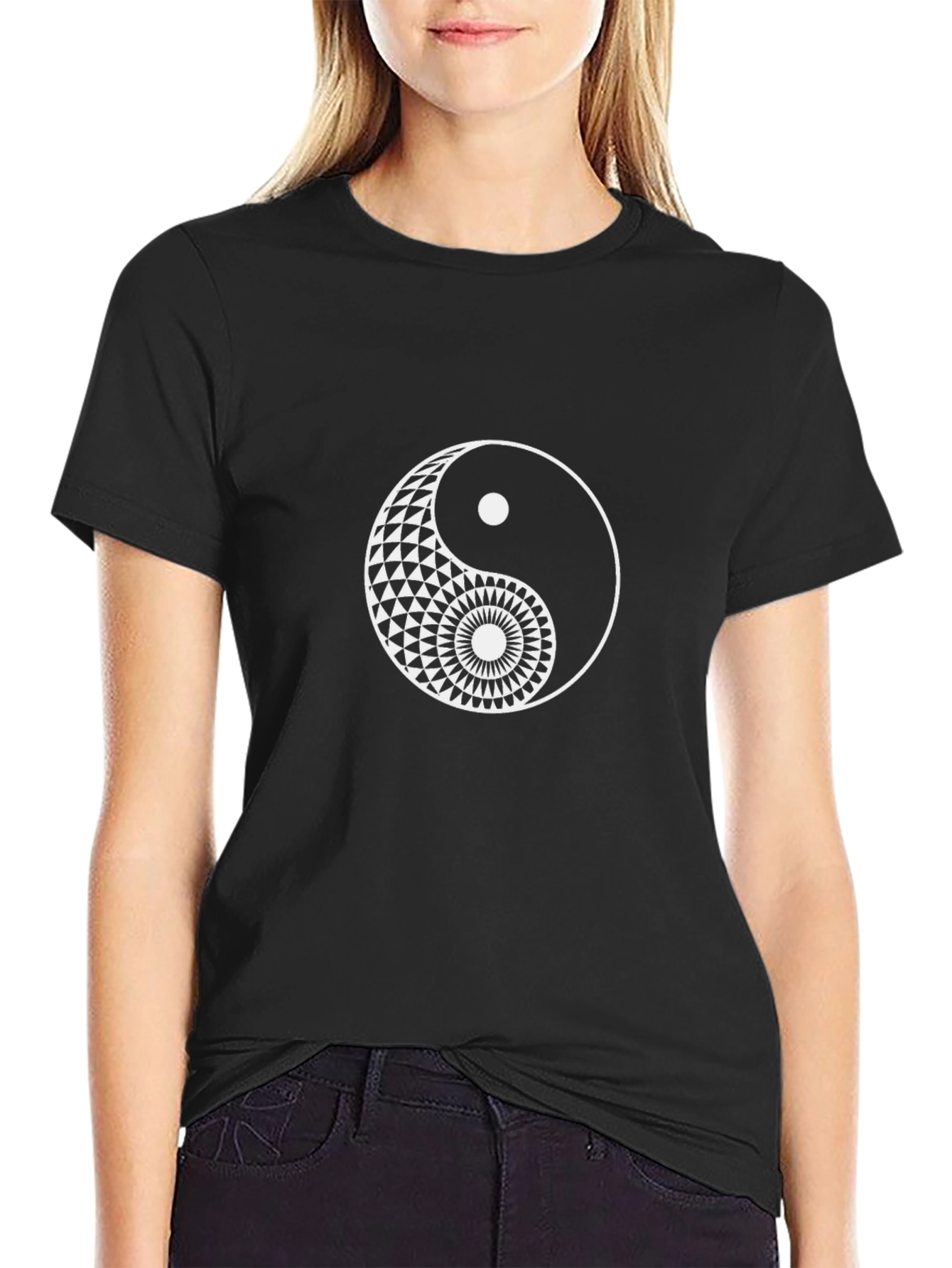 Yin Yang Graphic Tee - Black