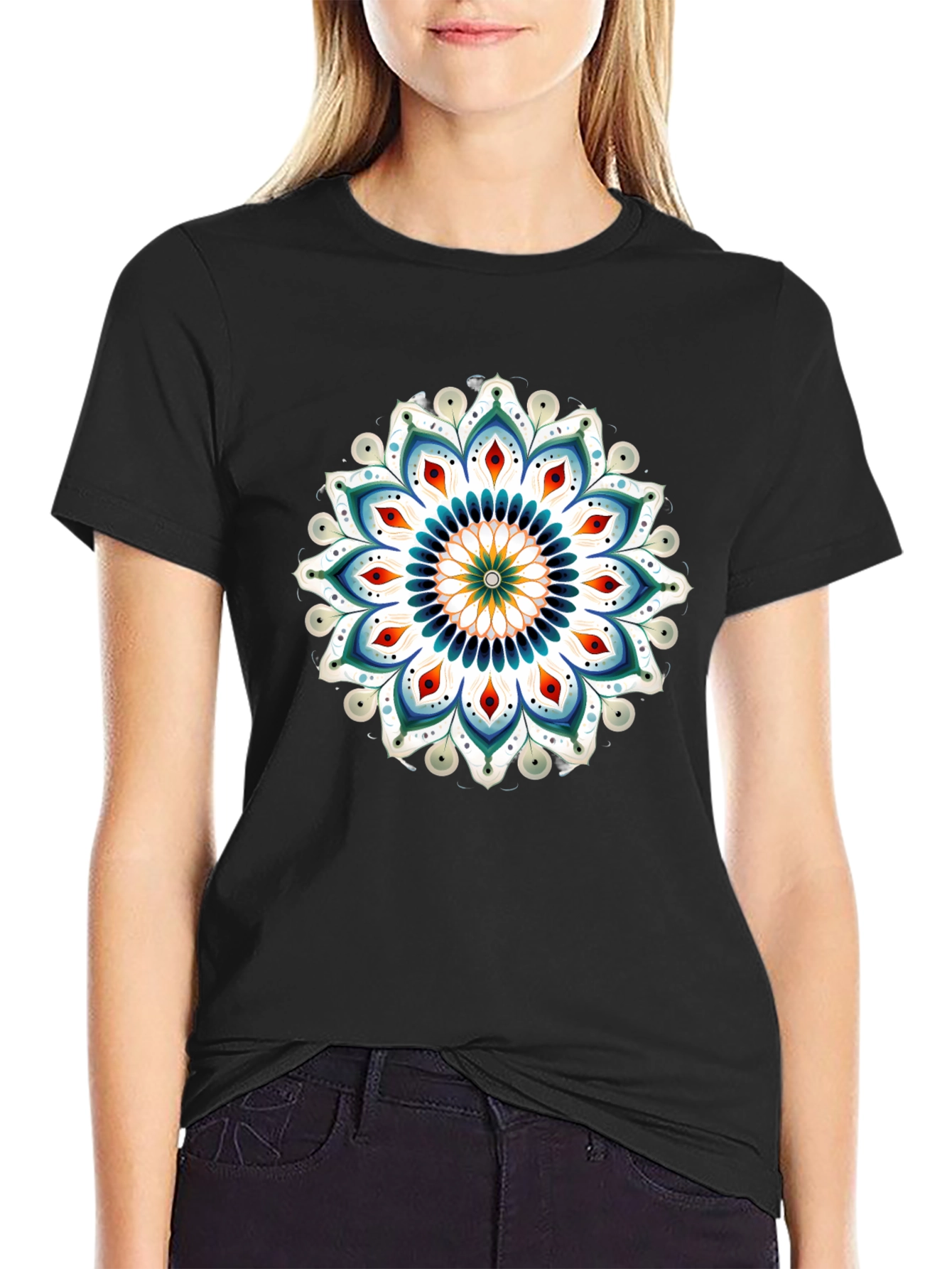 Black Mandala Graphic T-Shirt