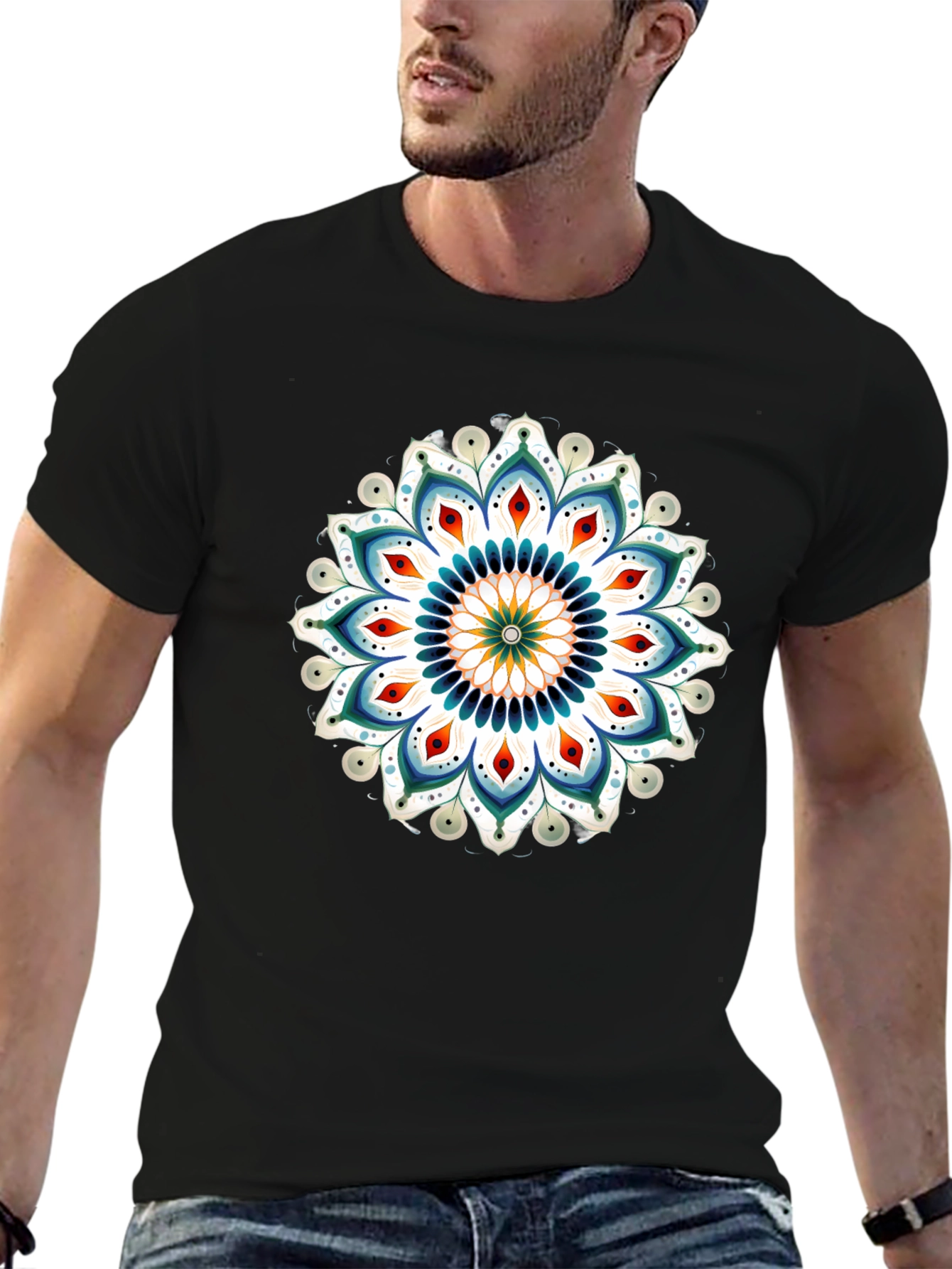 Black Mandala Graphic T-Shirt