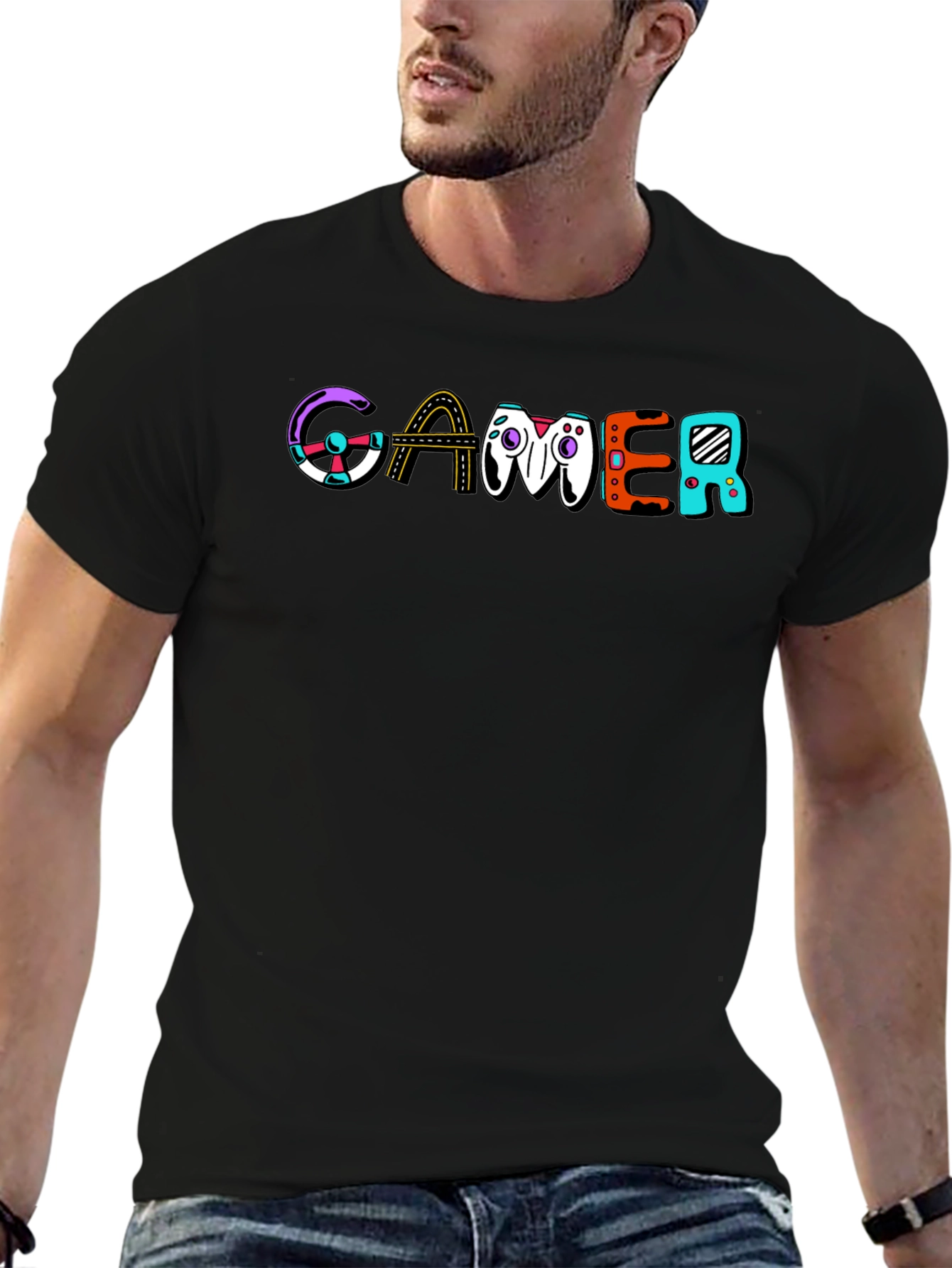 Gamer Graphic Print T-Shirt