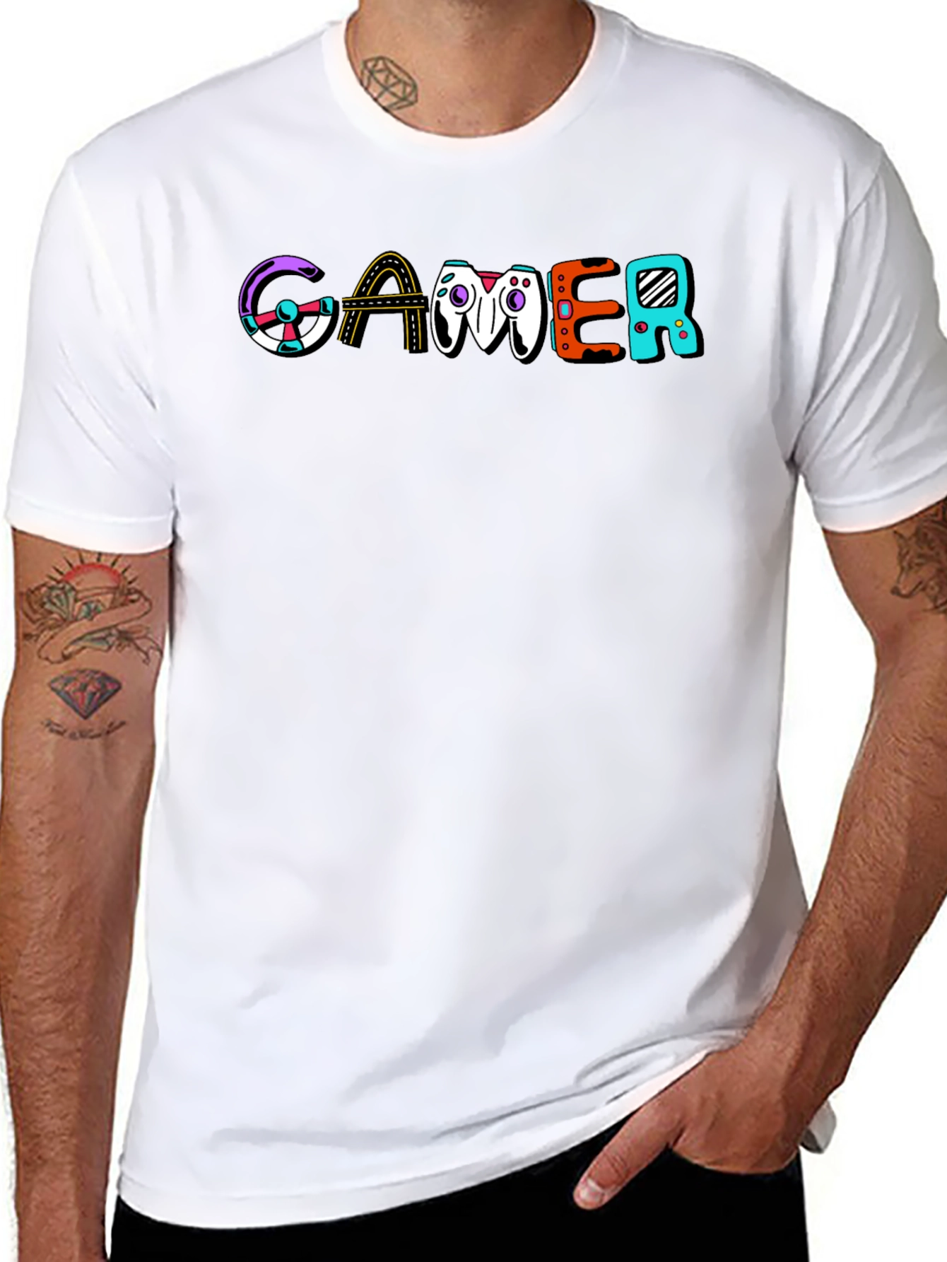 Gamer Graphic Print T-Shirt