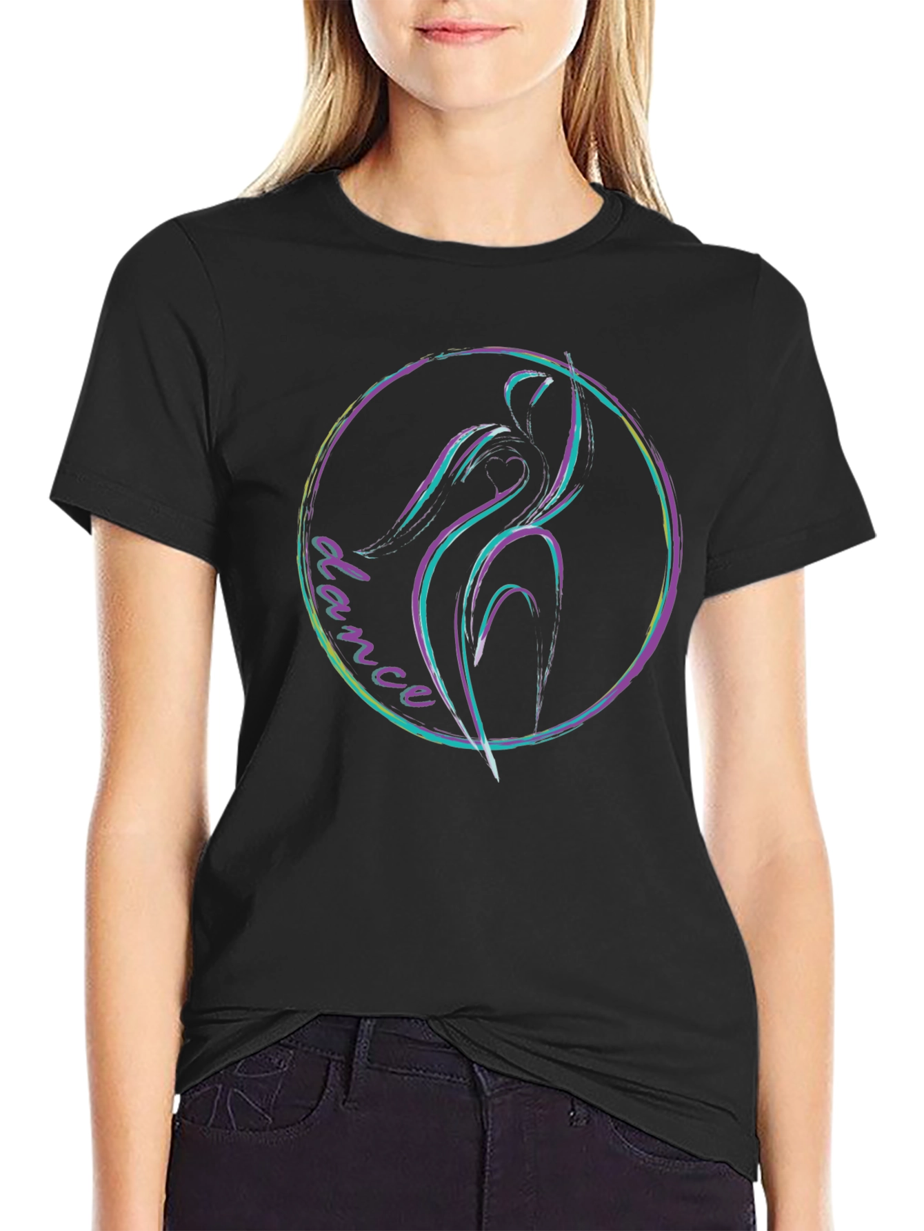 Dance Graphic Crew Neck T-Shirt