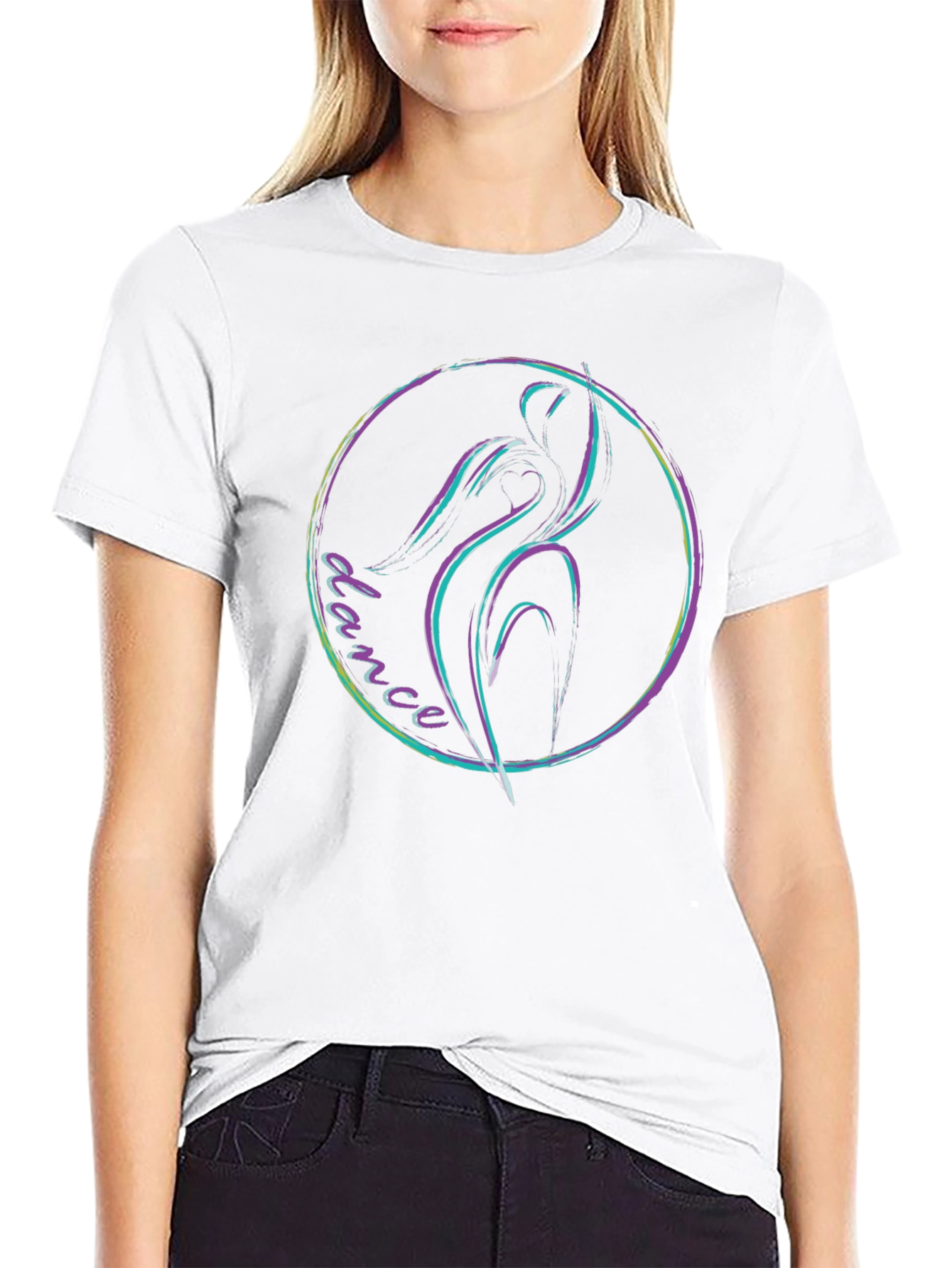 Dance Graphic Crew Neck T-Shirt