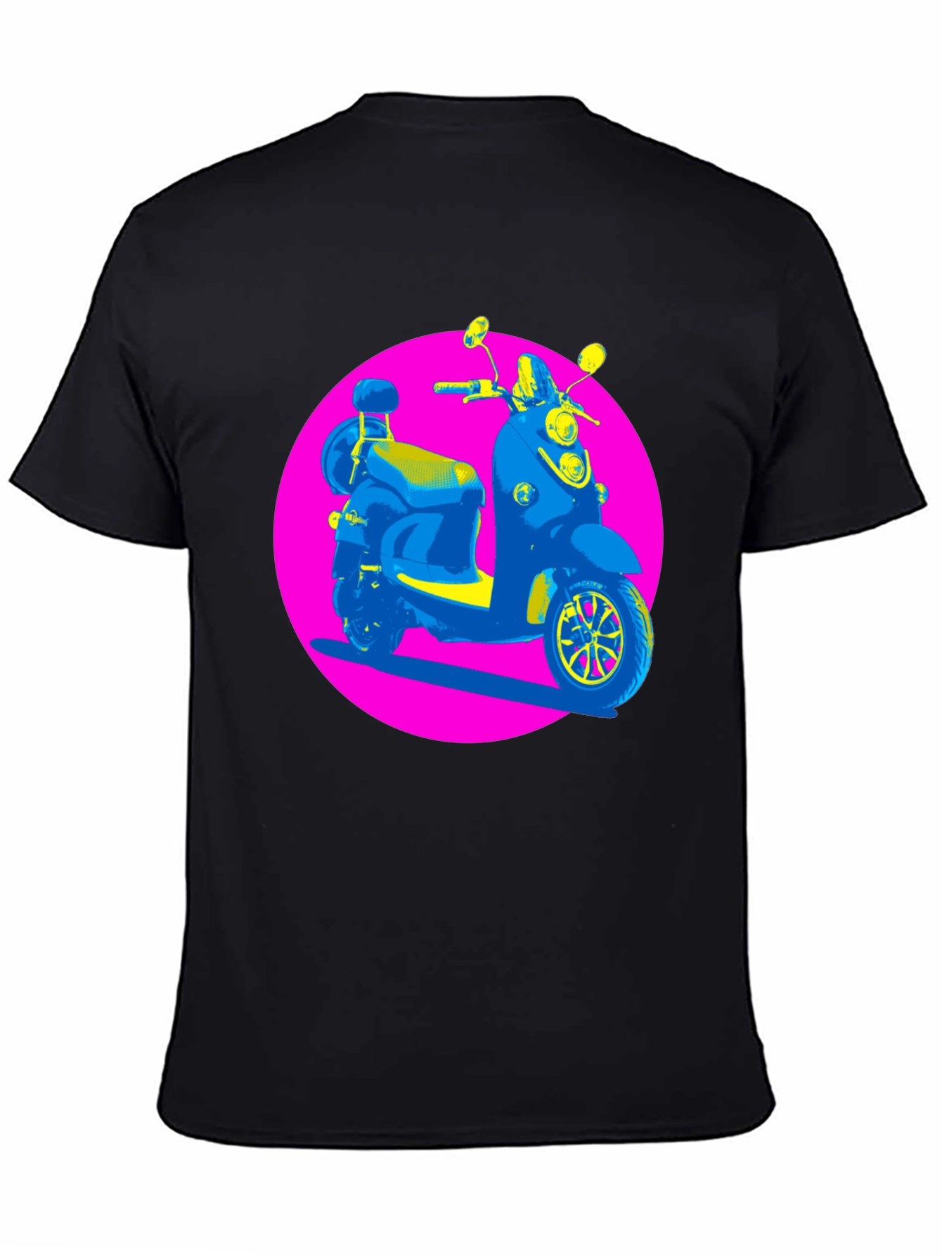 Retro Scooter Graphic Tee - Vivid Print Design