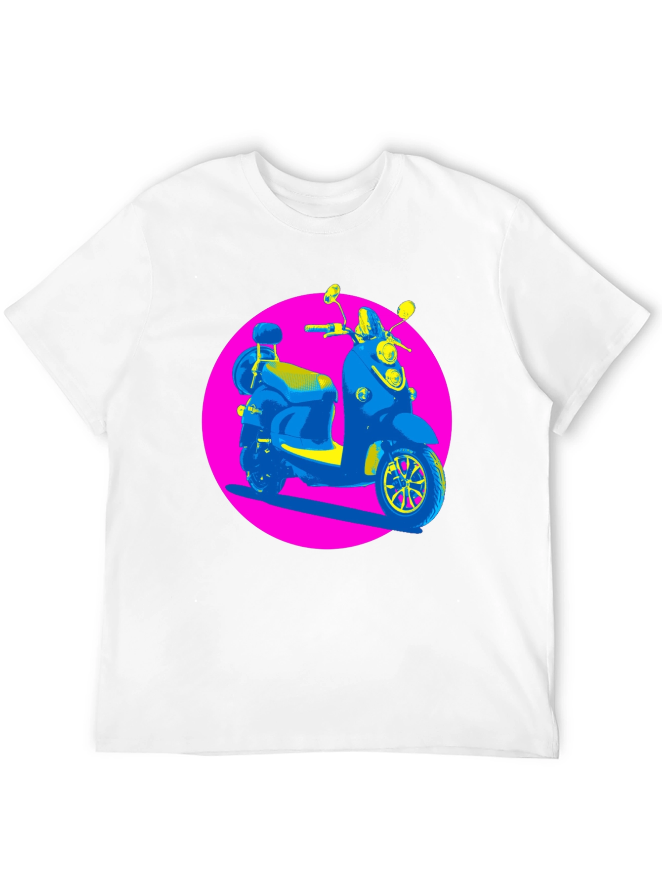 Retro Scooter Graphic Tee - Vivid Print Design