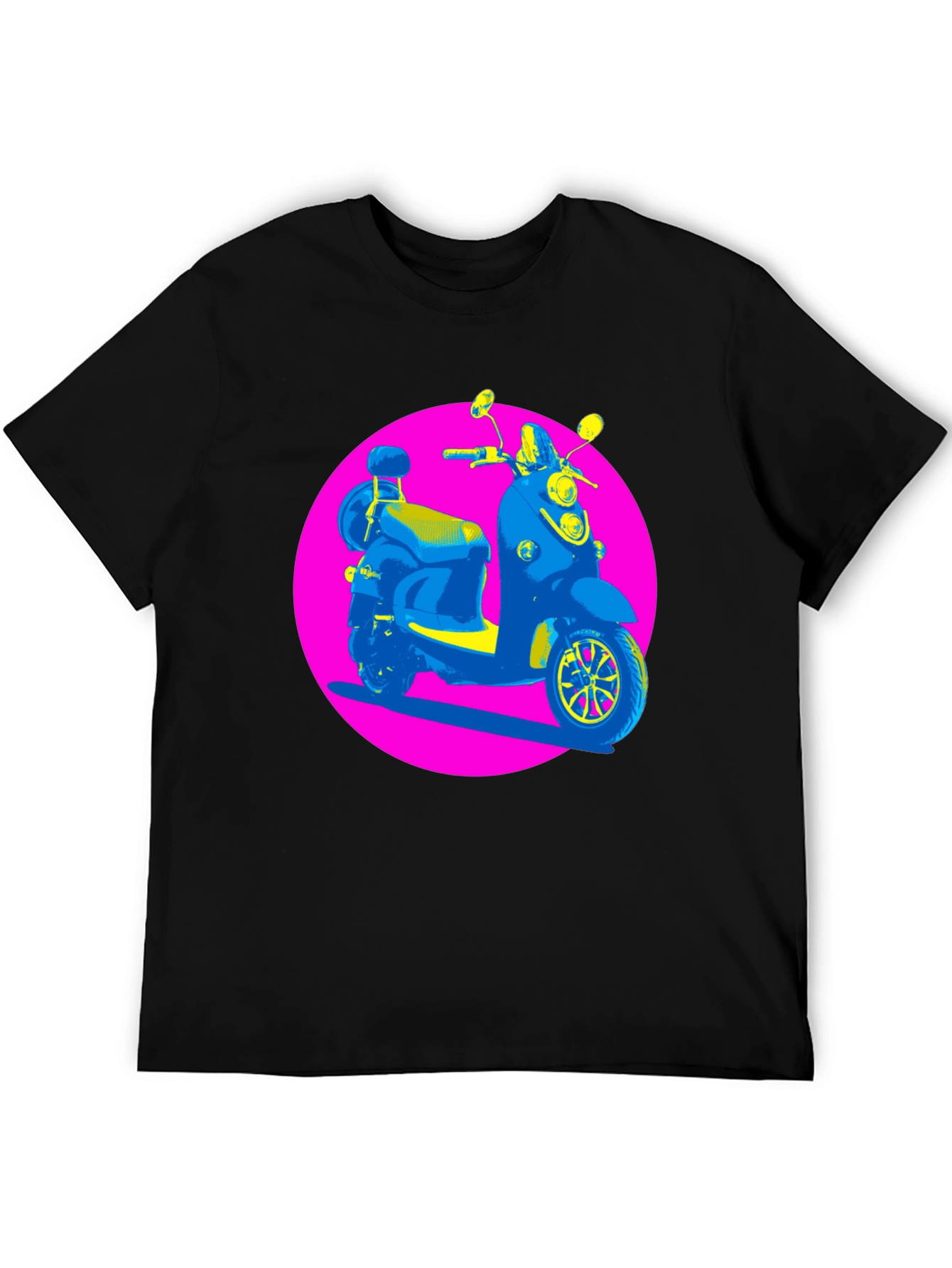 Retro Scooter Graphic Tee - Vivid Print Design