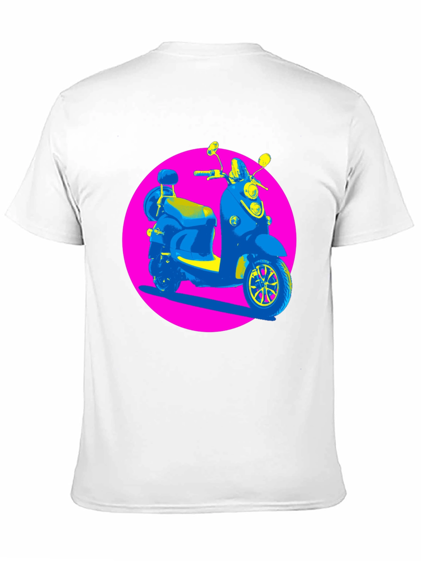Retro Scooter Graphic Tee - Vivid Print Design