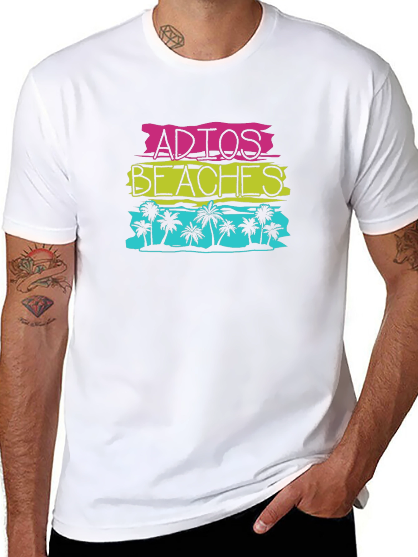 Adios Beaches Graphic Tee - Tropical Summer Shirt
