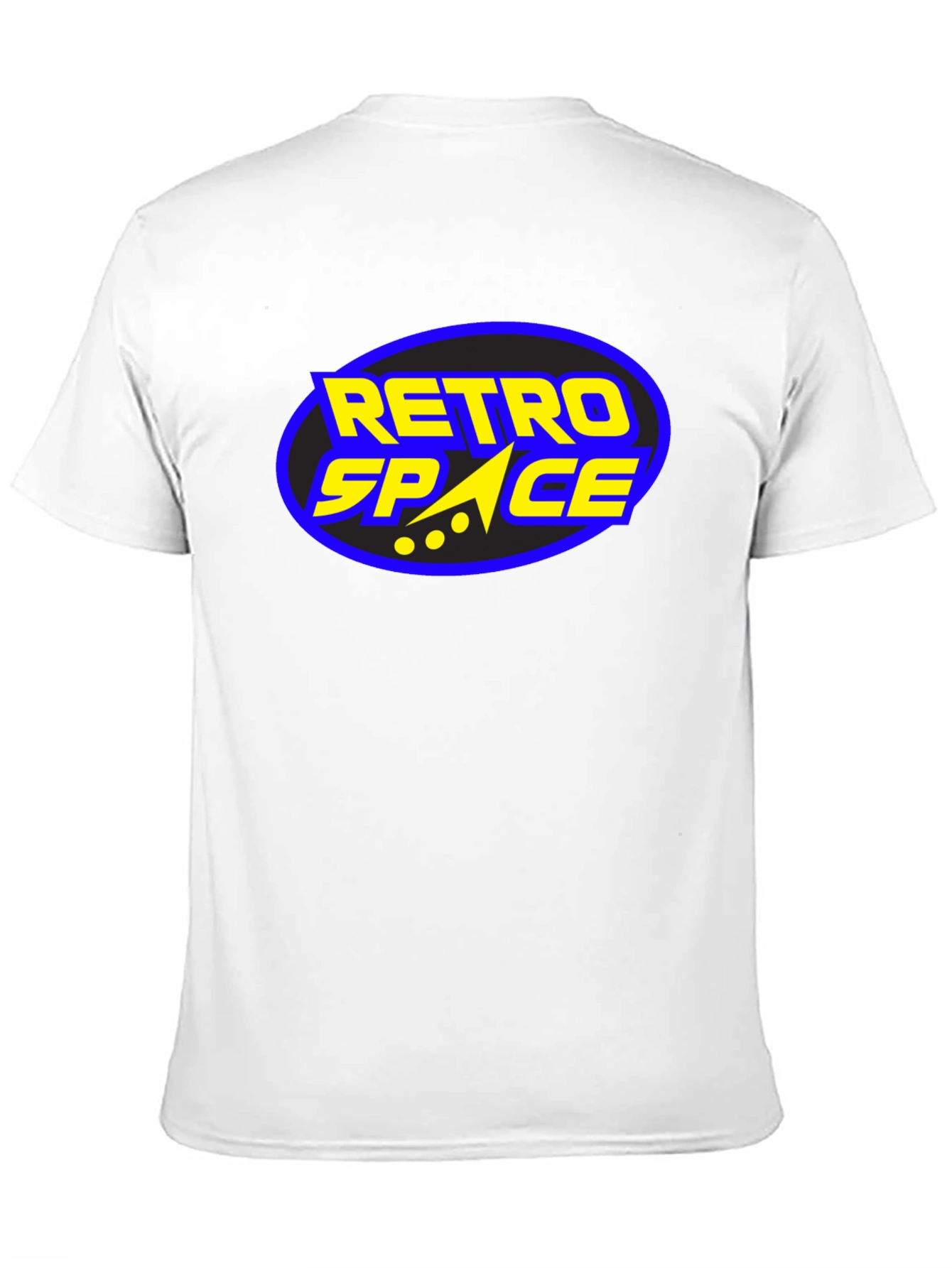 Retro Space Graphic Tee - Black Cotton T-Shirt