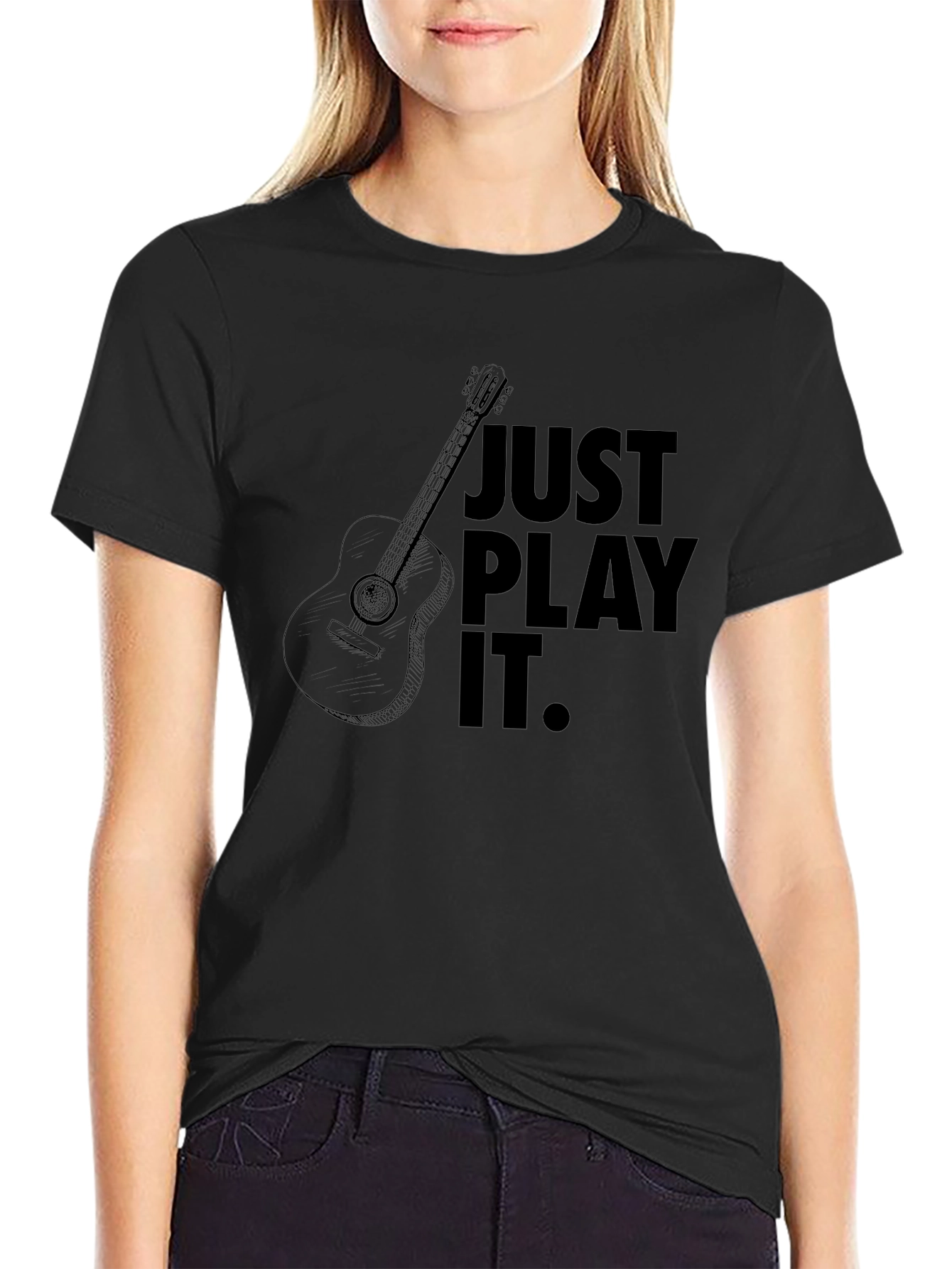 Just Play It Guitar T-Shirt - Black
