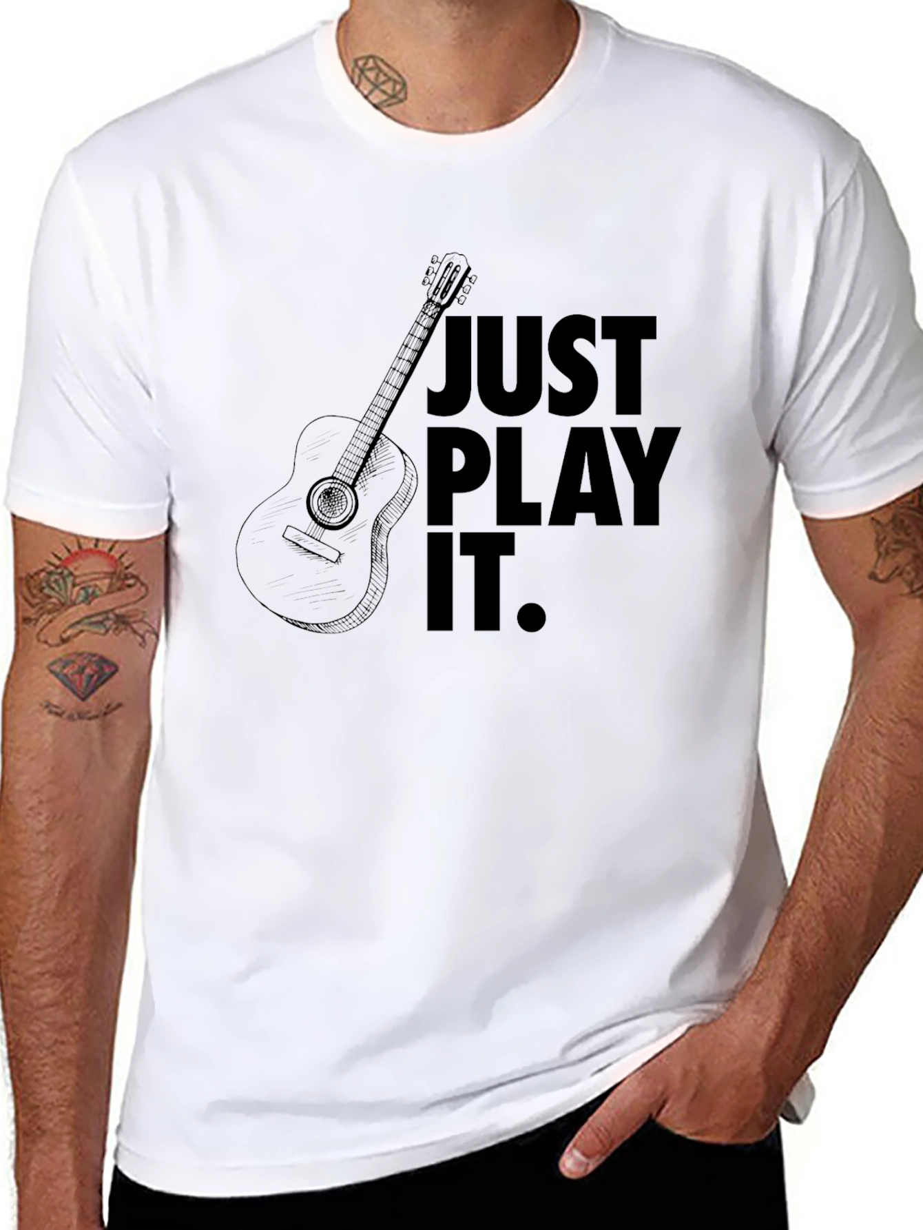 Just Play It Guitar T-Shirt - Black