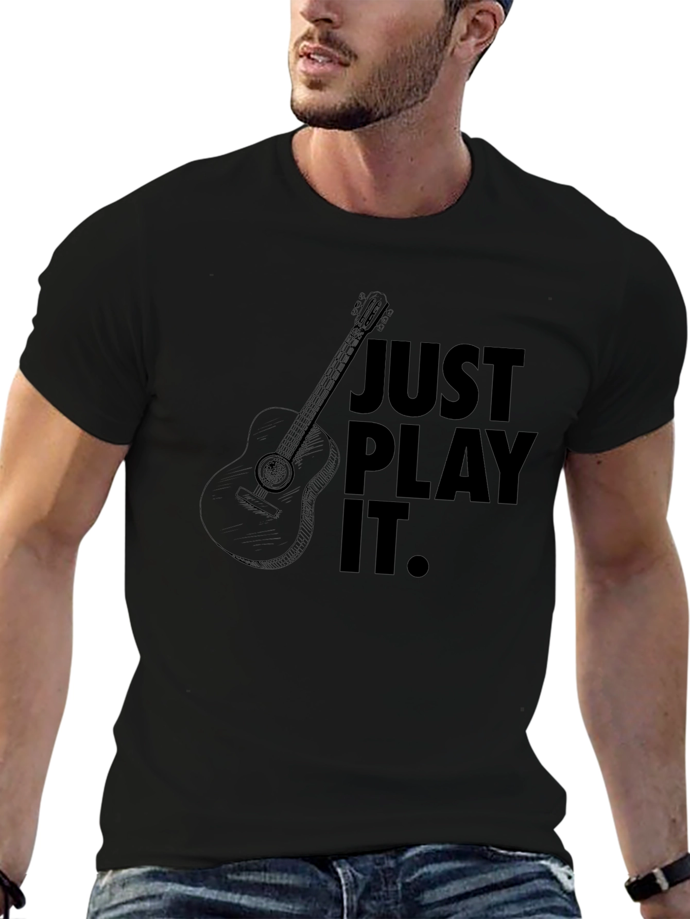Just Play It Guitar T-Shirt - Black