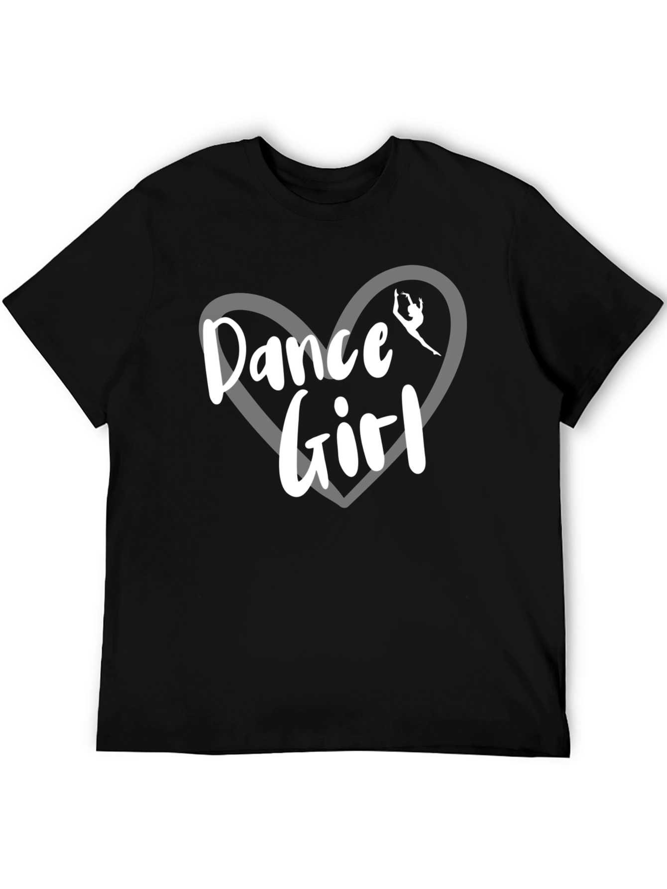 Dance Girl Graphic Tee - Black Cotton T-Shirt