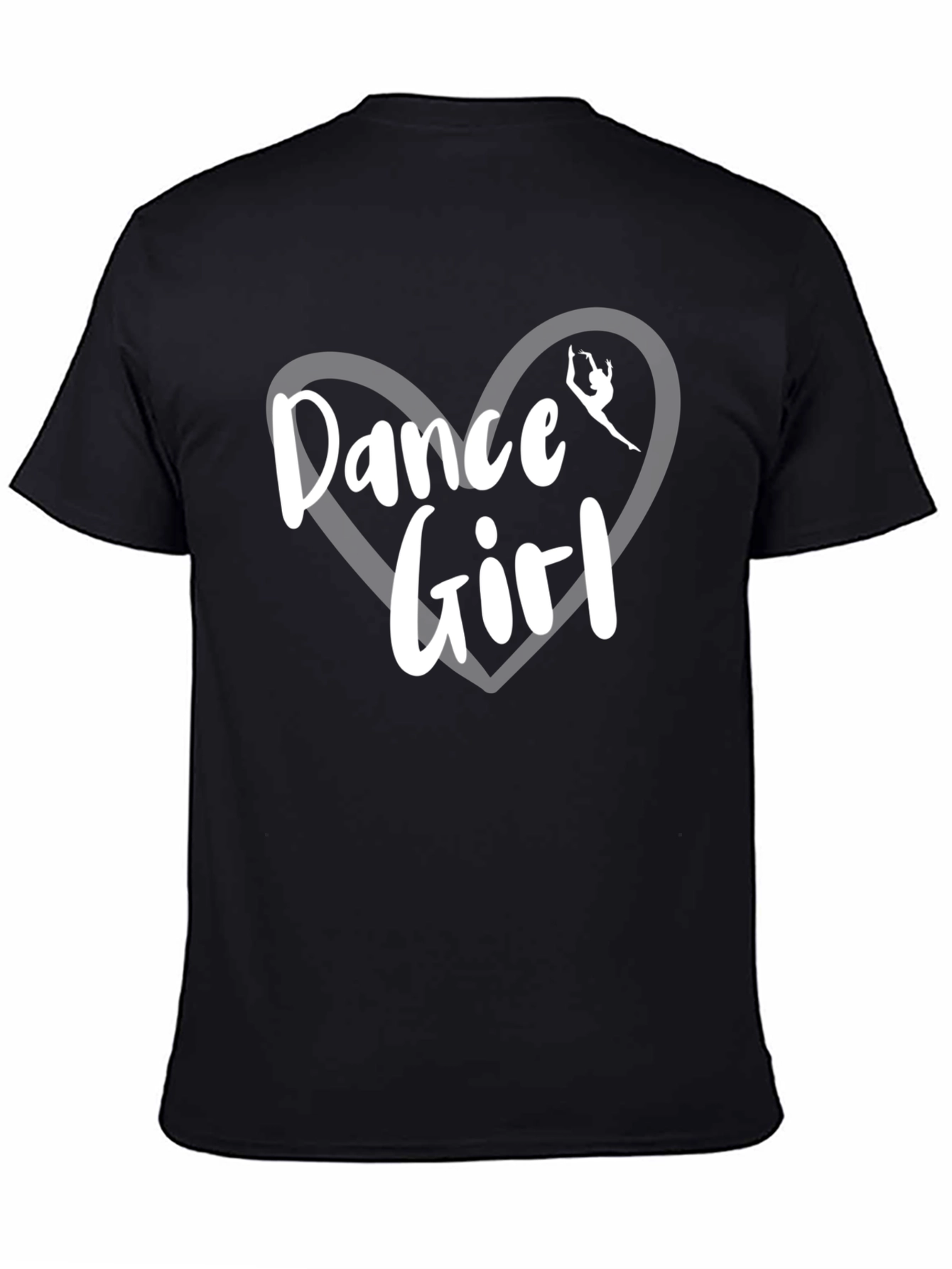 Dance Girl Graphic Tee - Black Cotton T-Shirt