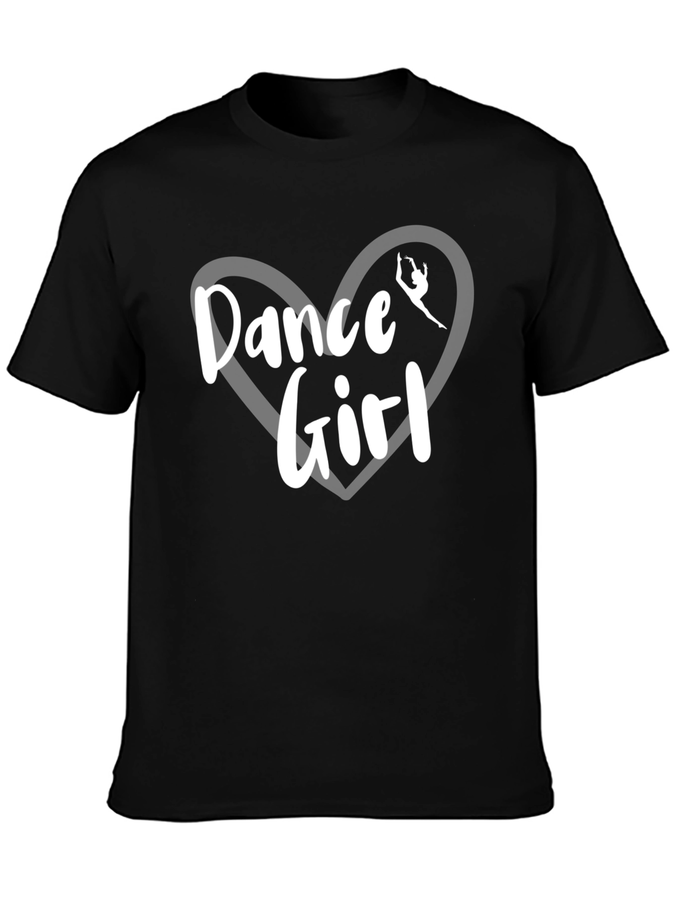 Dance Girl Graphic Tee - Black Cotton T-Shirt